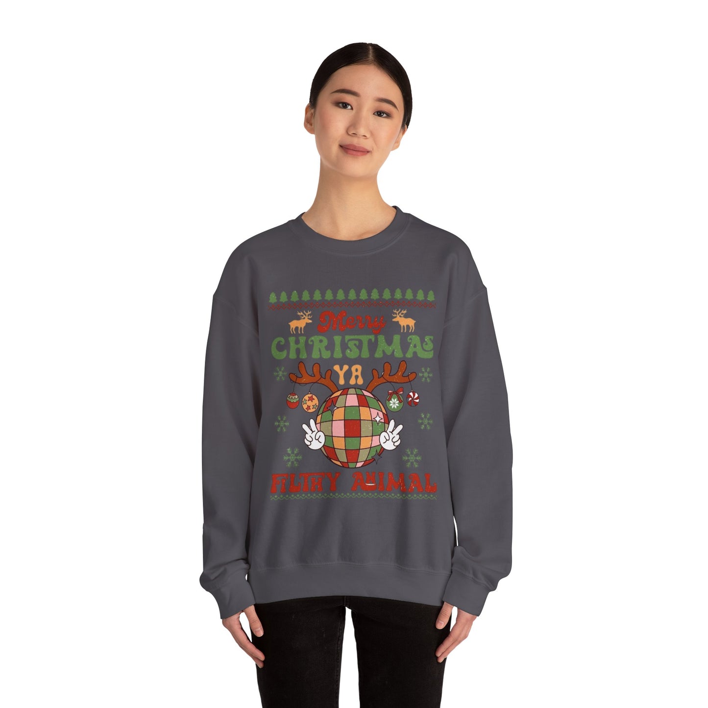 ITS CHRISTMAS YOU FILTHY ANIMAL - Unisex Heavy Blend™ Crewneck Sweatshirt Printify