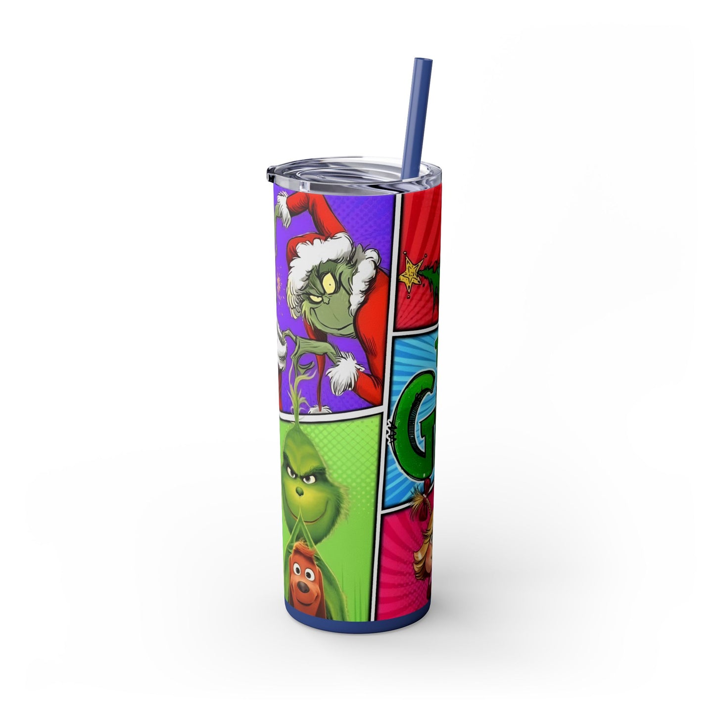 Funny Grinch and Friends Skinny Tumbler