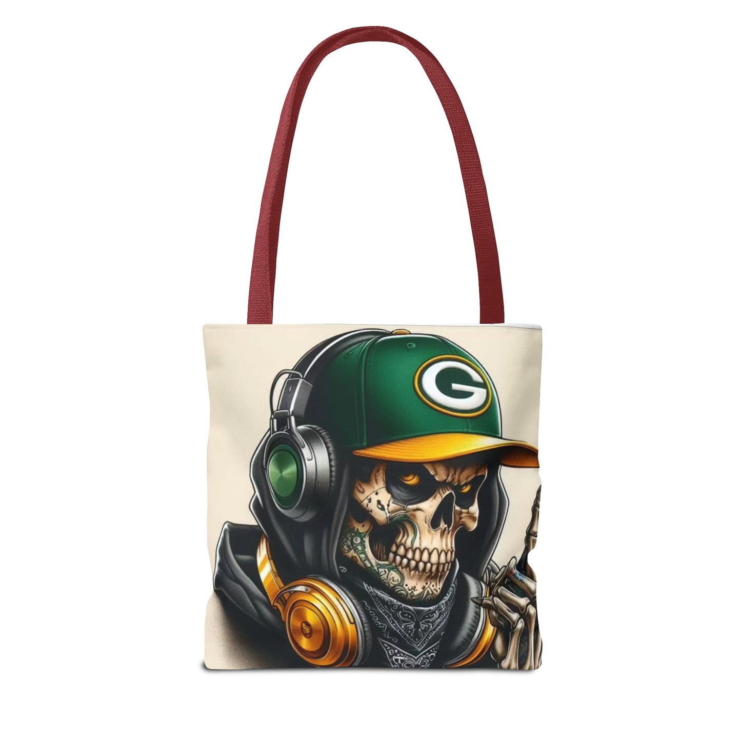 Green Bay Packers Skull Tote Bag Printify