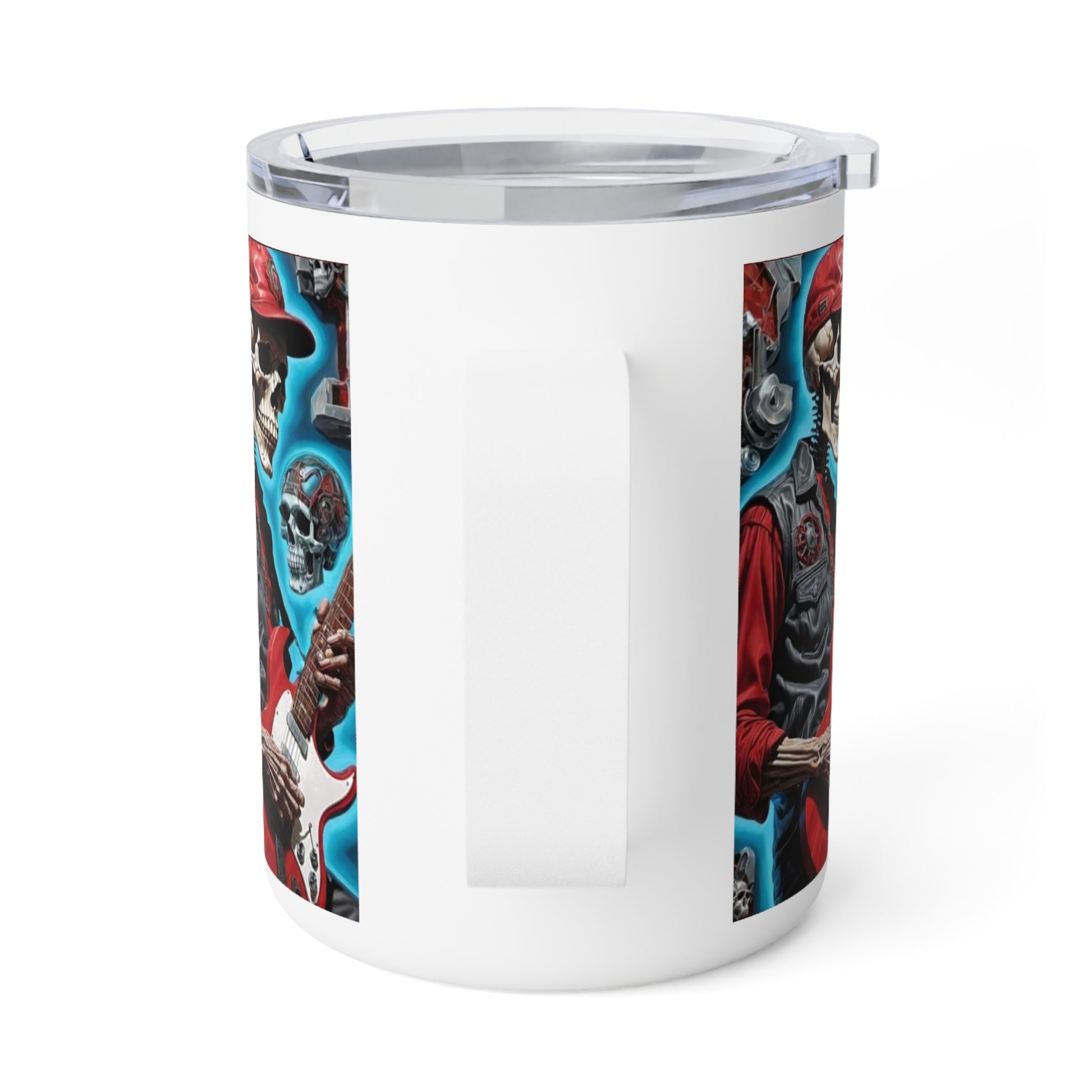 SKULL GUITAR - Insulated Coffee Mug, 10oz - Rock n Royalty Designs