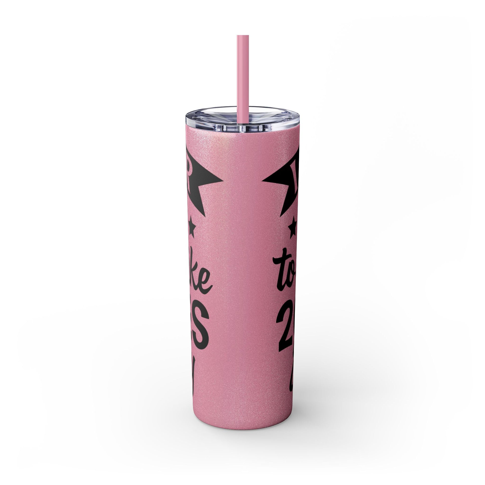 Whispers WTF - Skinny Tumbler with Straw, 20oz Printify