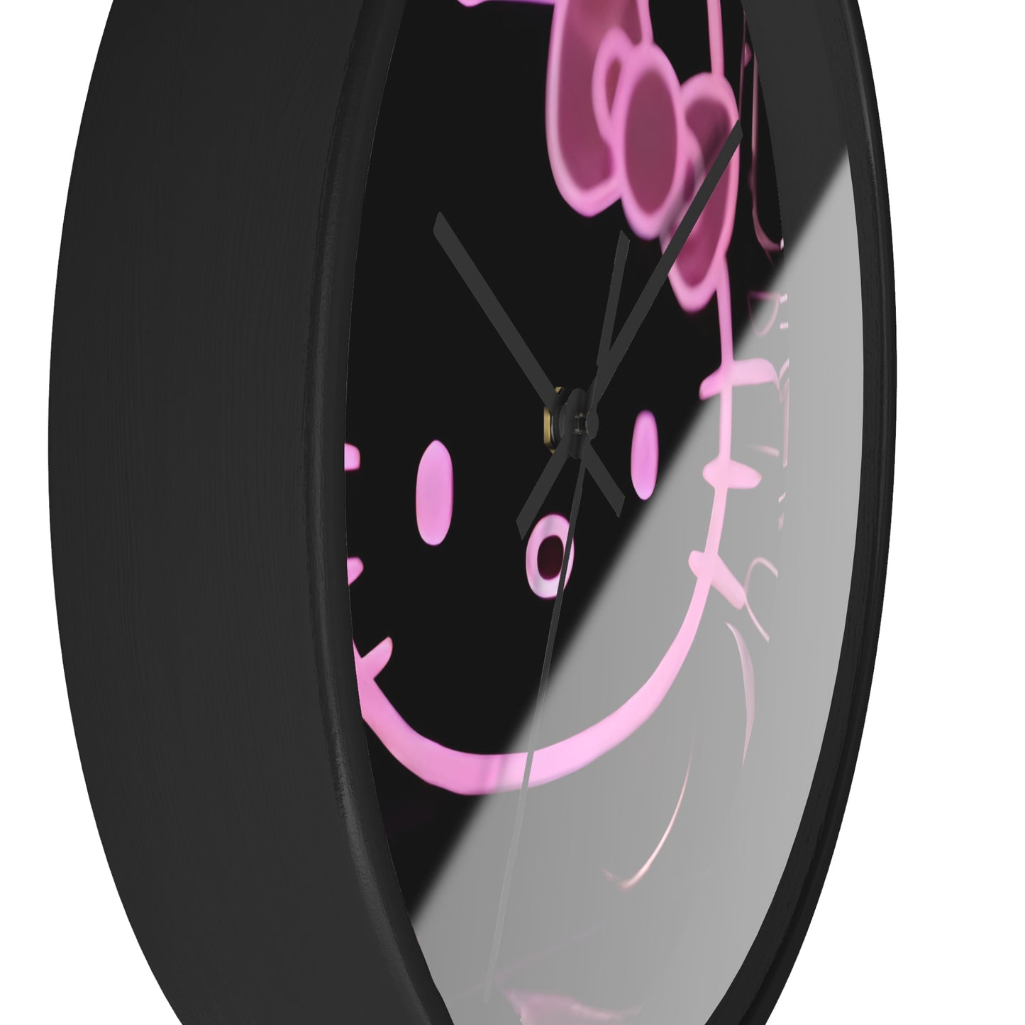 MS. KItty- Black/Pink - Wall Clock Printify