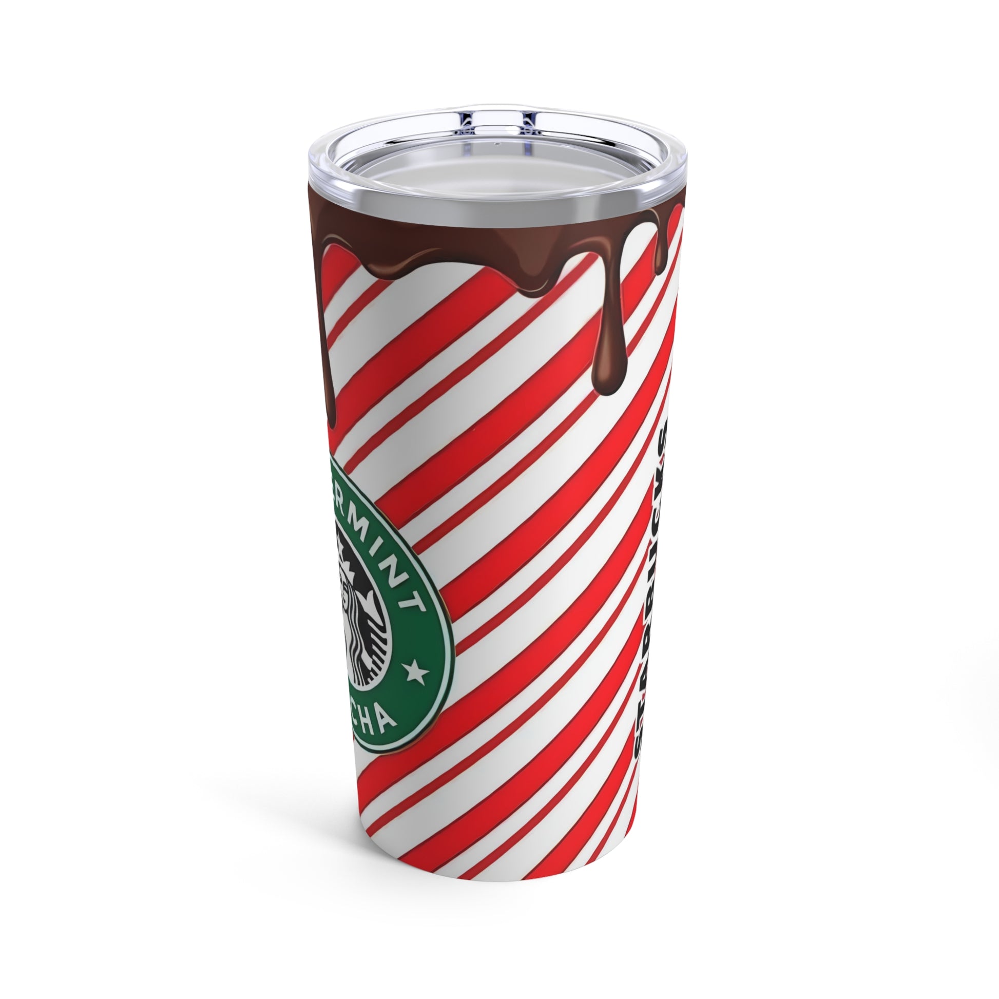 "Starbucks-Inspired Peppermint Mocha Tumbler - Holiday Coffee Cup" Printify