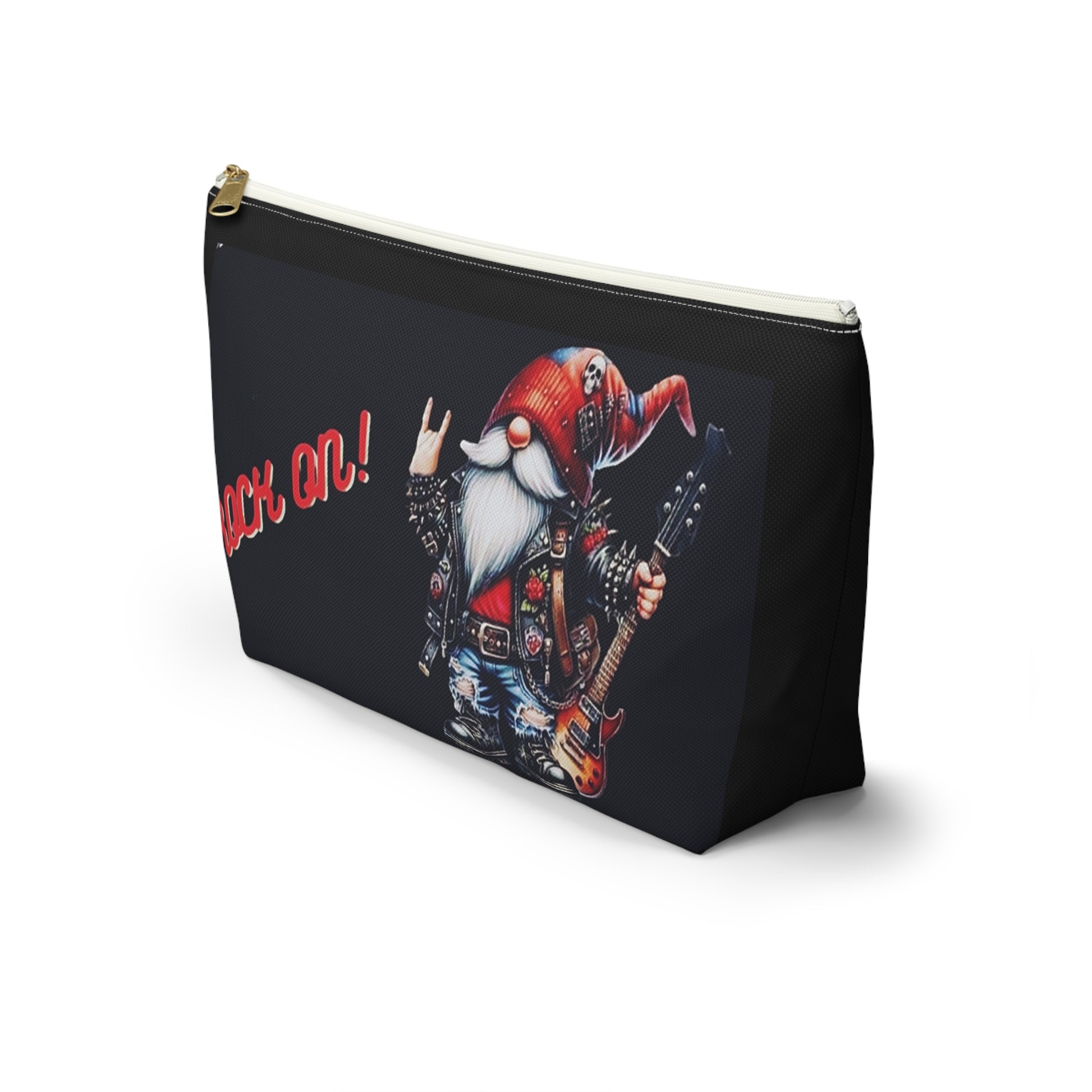 Rock Gnome Makeup Bag | Metal Christmas Toiletry Travel Pouch" Printify