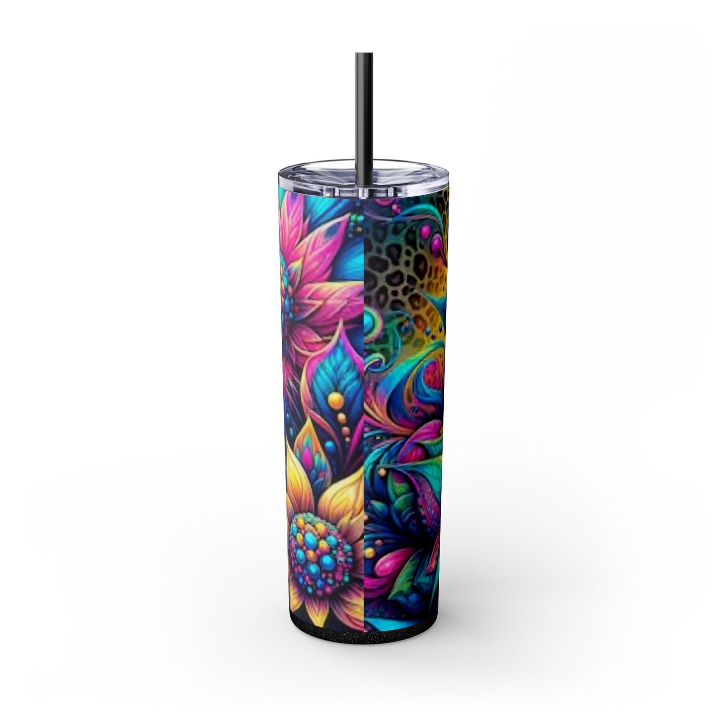 3 FLOWER BRT - Skinny Tumbler with Straw, 20oz - Rock n Royalty Designs