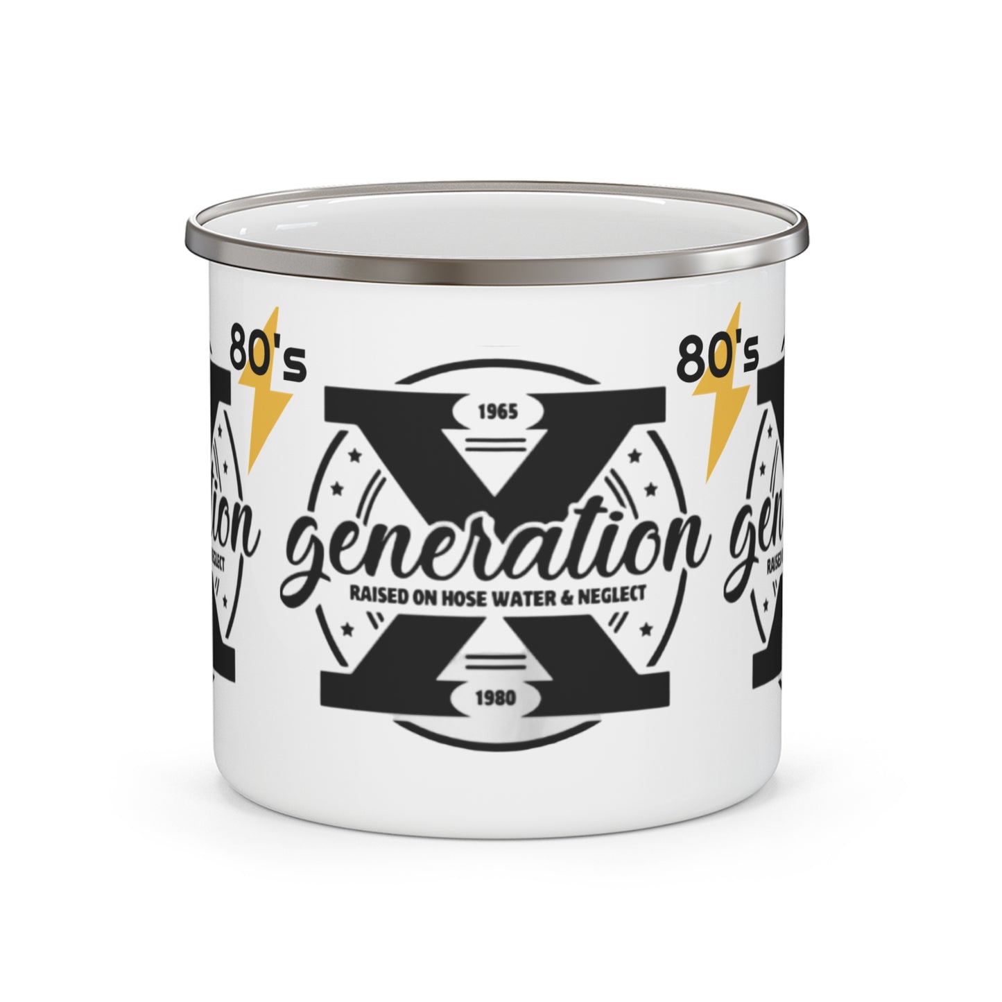 80s Generation X - Enamel Camping Mug - Rock n Royalty Designs