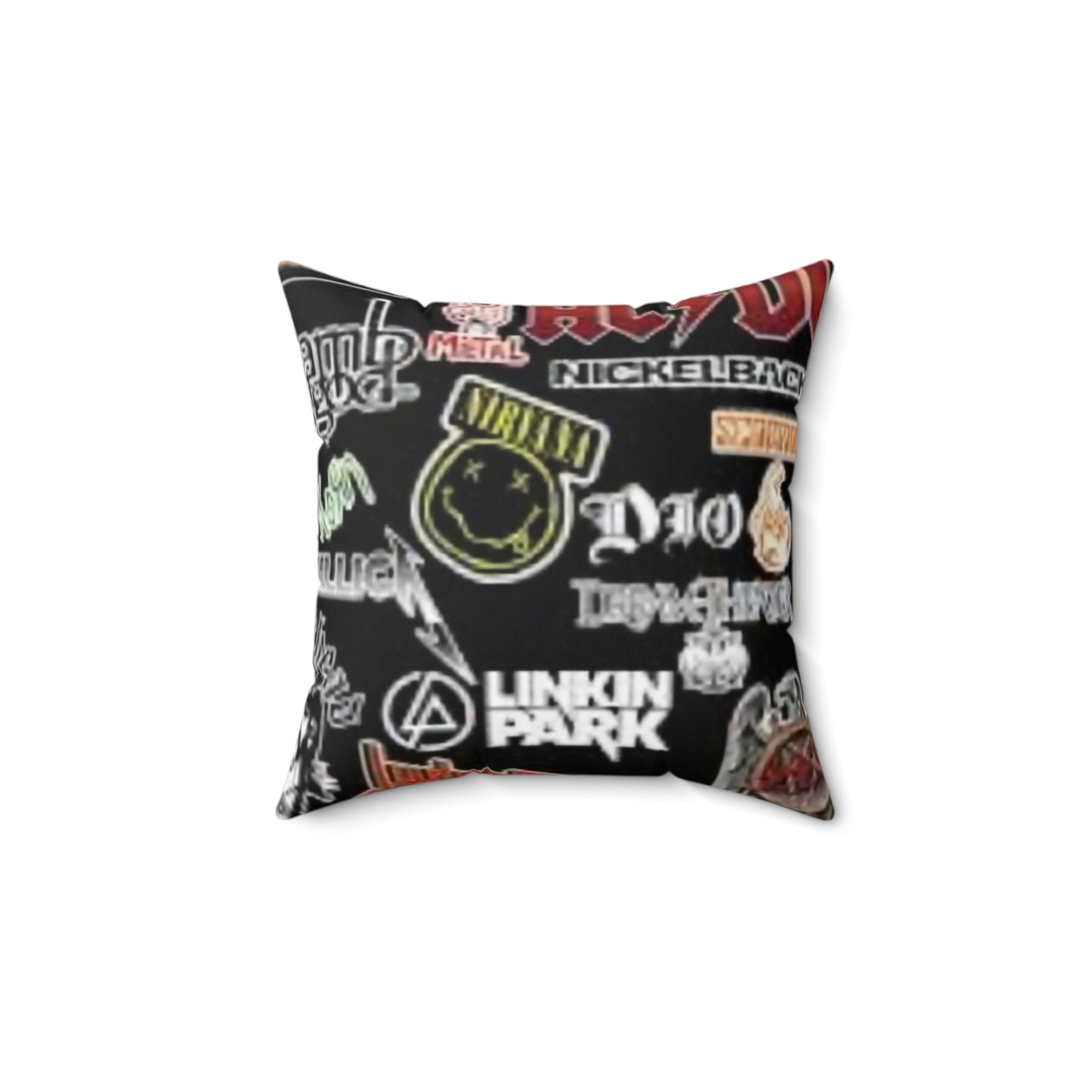 Rock Pillow DBL Sided - Spun Polyester Square Pillow - Rock n Royalty Designs