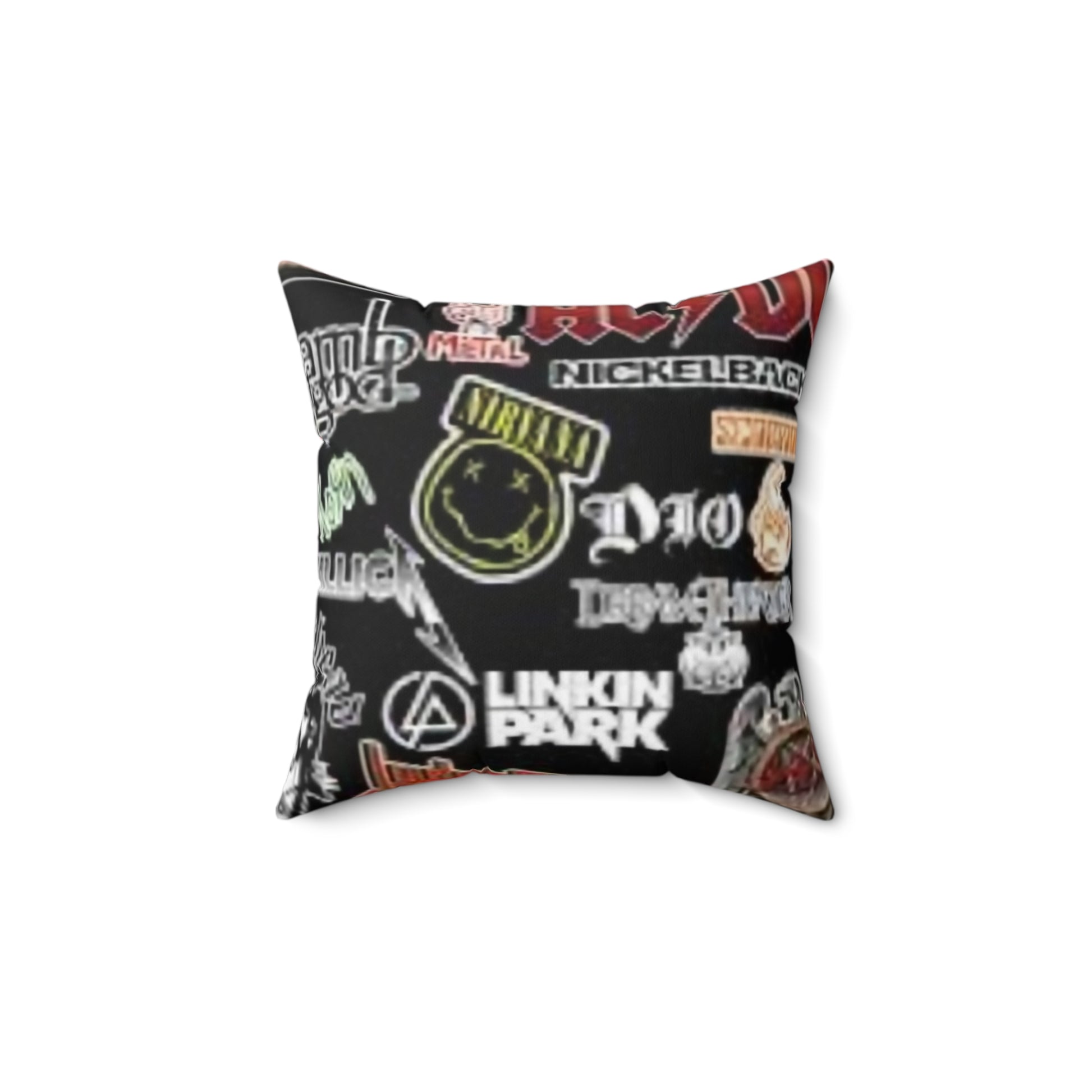 Rock Pillow DBL Sided - Spun Polyester Square Pillow - Rock n Royalty Designs