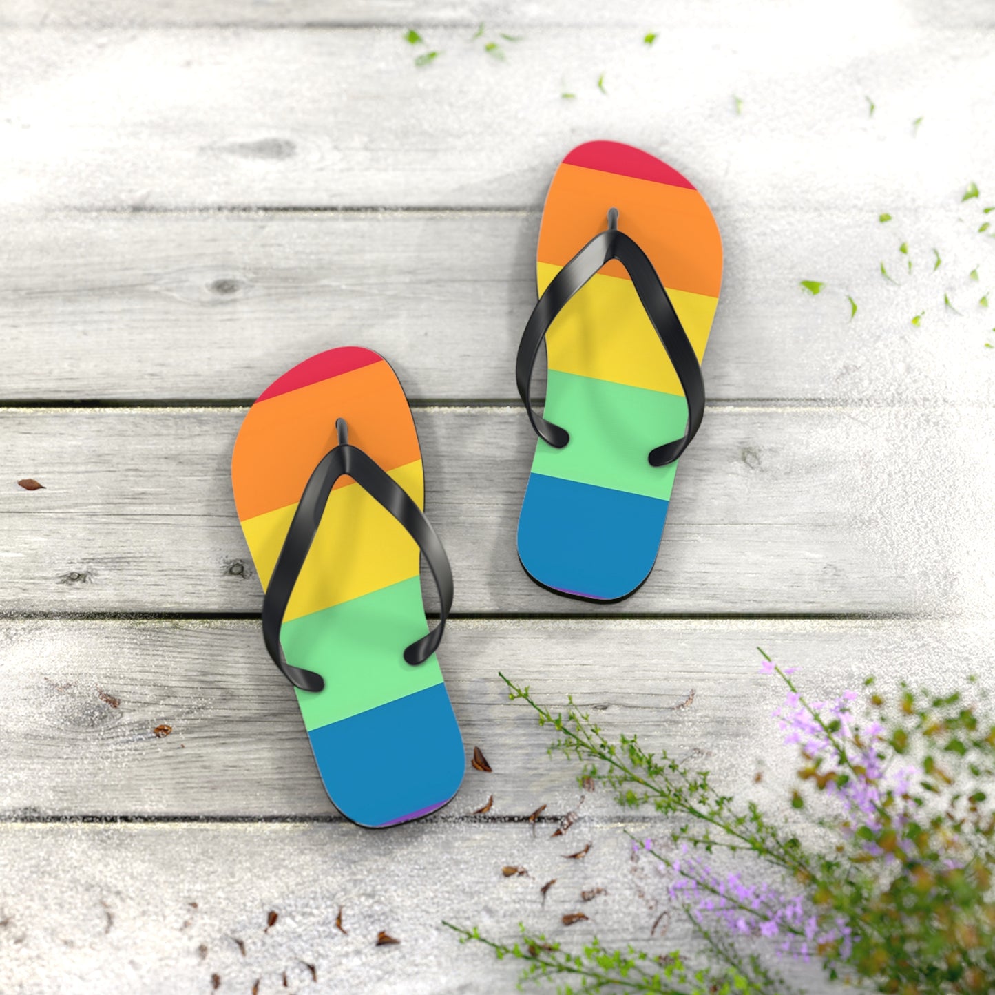 RAINBOW - Flip Flops - Rock n Royalty Designs