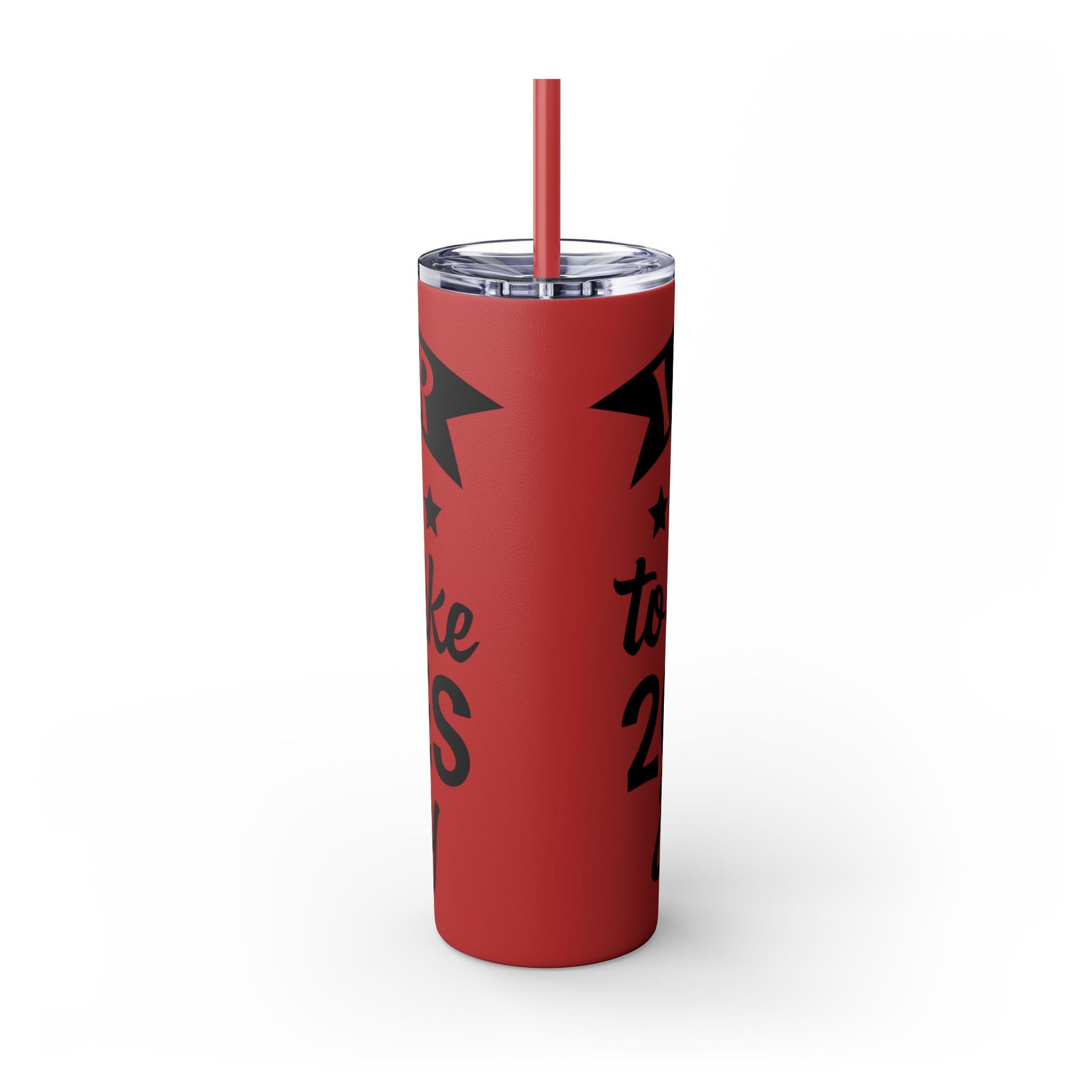 Whispers WTF - Skinny Tumbler with Straw, 20oz Printify