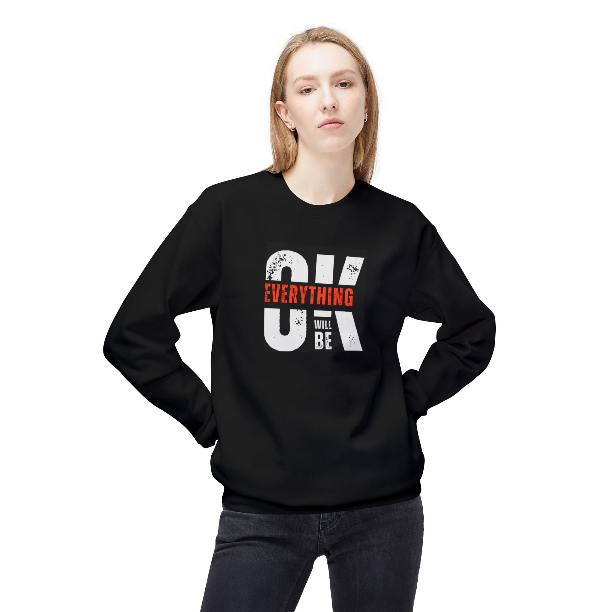 It will be OK  - Unisex Midweight Softstyle Fleece Crewneck Sweatshirt Printify