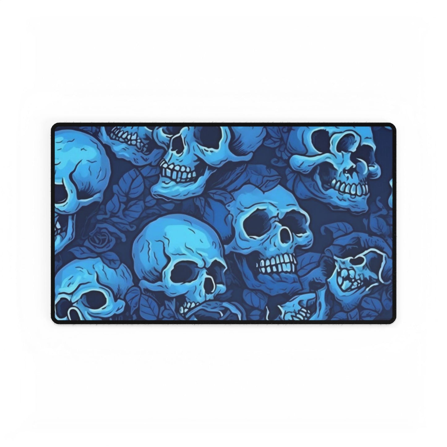 BRIGHT BLUE SKULLS - Desk Mats - Rock n Royalty Designs