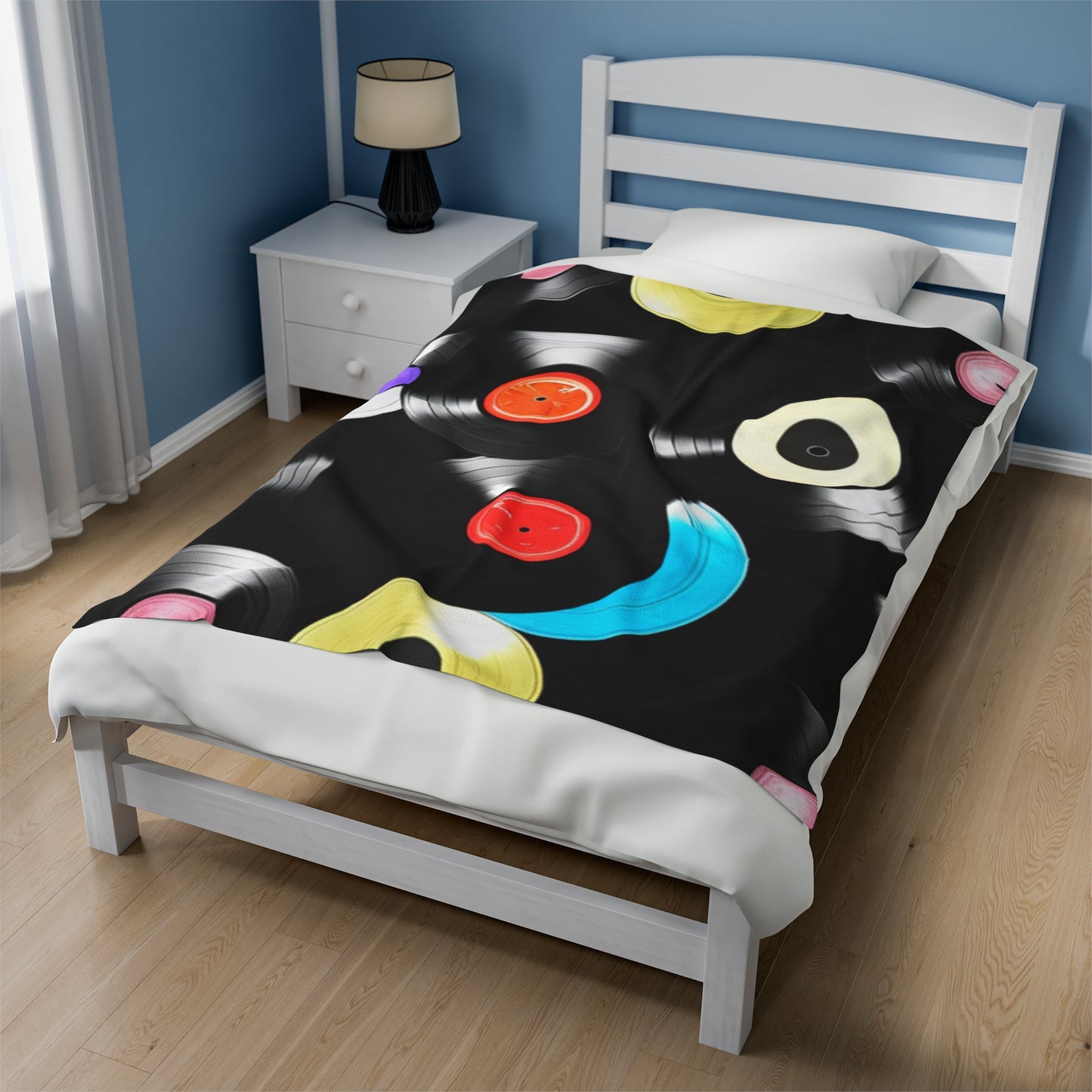 RETRO RECORDS 45" Velveteen Plush Blanket Printify