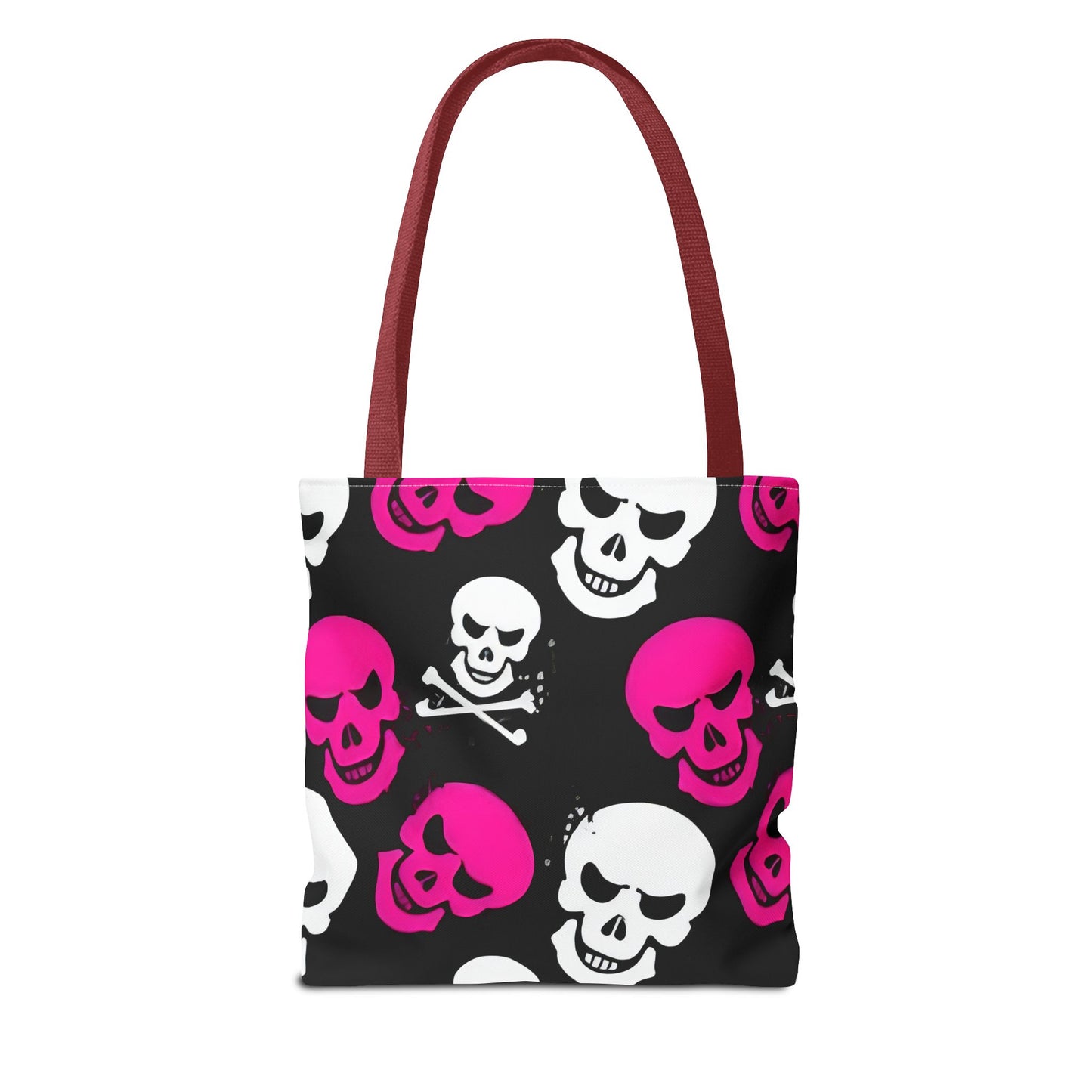 BLK WHT PINK SKULL - Tote Bag (AOP) - Rock n Royalty Designs