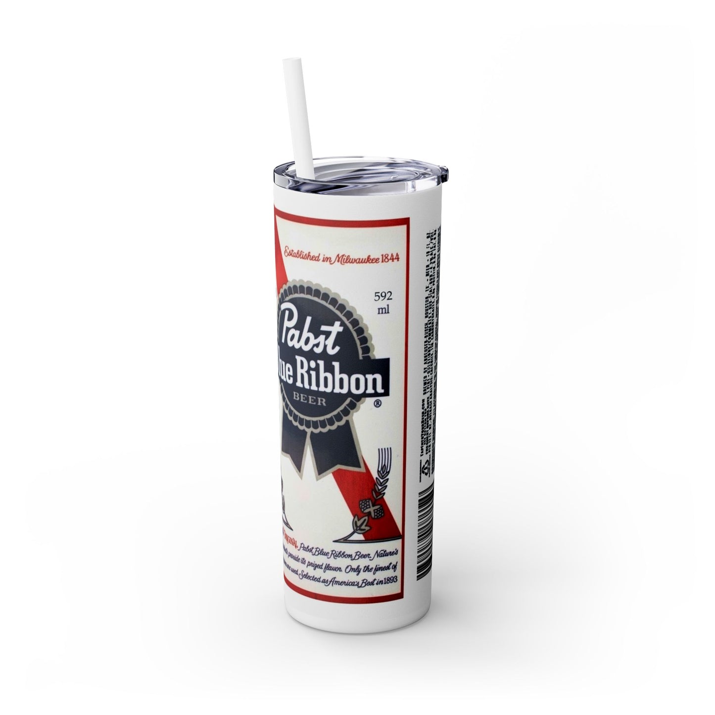 PABST inspired  Skinny Tumbler Printify