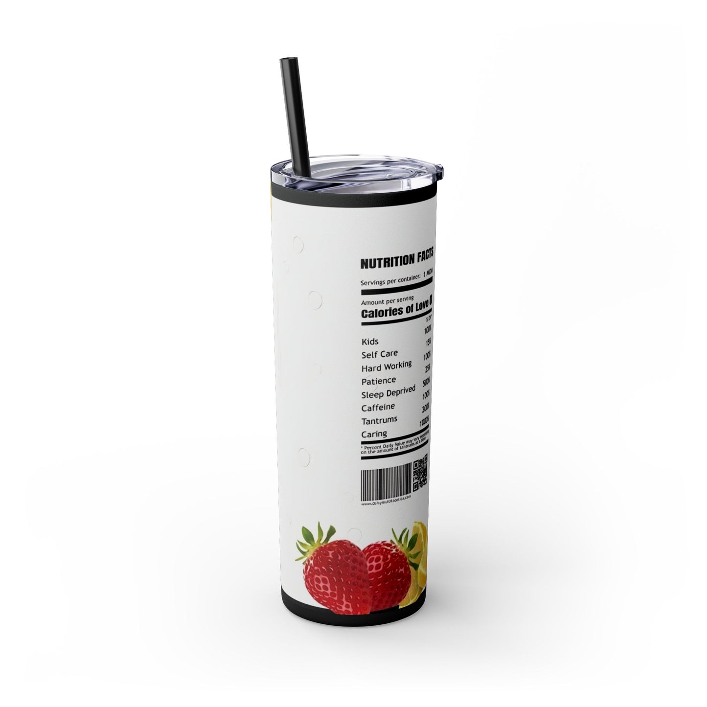 TRULY Skinny Tumbler with Straw, 20oz - Rock n Royalty Designs