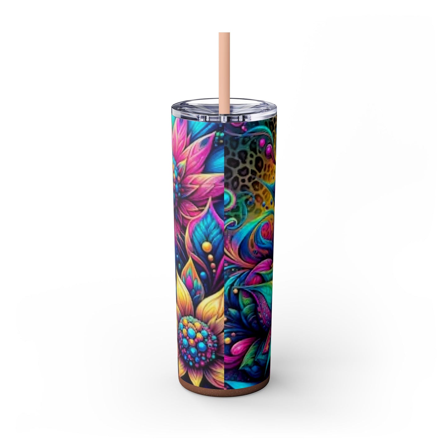 3 FLOWER BRT - Skinny Tumbler with Straw, 20oz - Rock n Royalty Designs