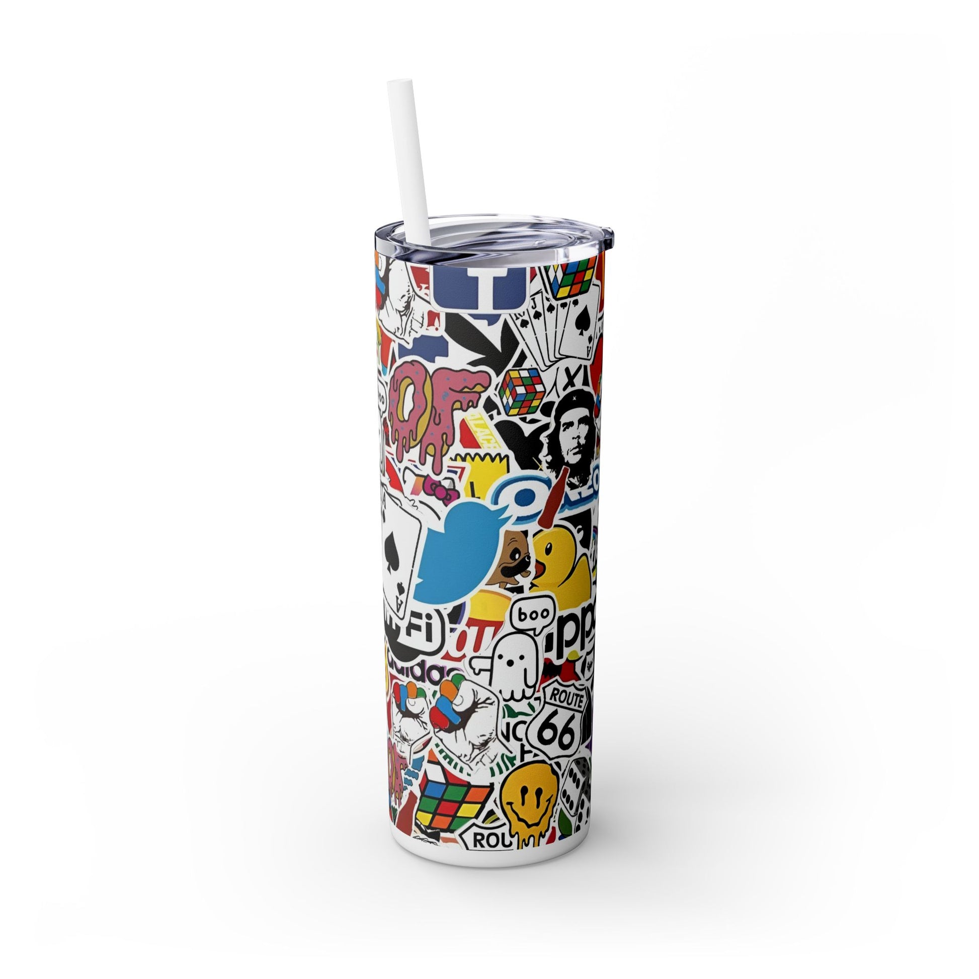 Skinny Tumbler with Straw, 20oz - Rock n Royalty Designs