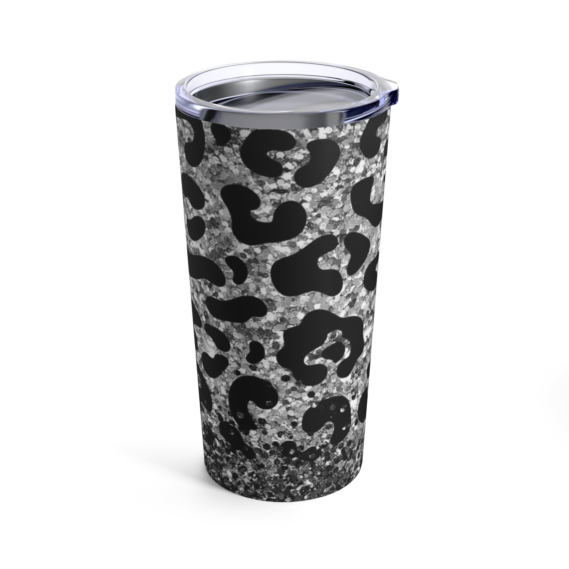 Animal Sparkle Print - Silver/Black - Tumbler 20oz - Rock n Royalty Designs