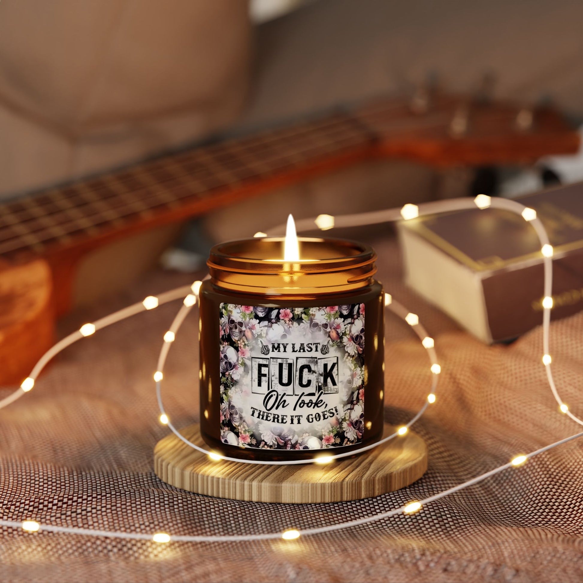 My Last F@CK - Scented Soy Candle (Multi-Size, Amber Jar) Printify