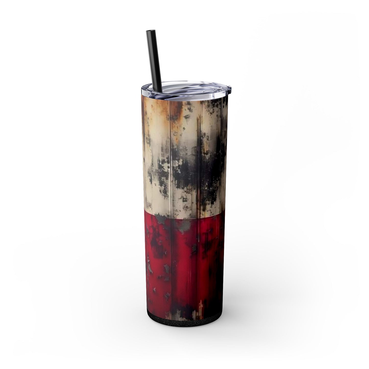 Rust Flag -Skinny Tumbler with Straw, 20oz Printify