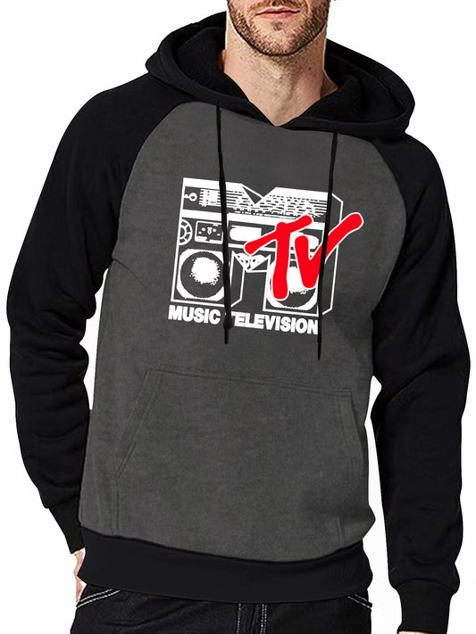 Cool Music-Telivision - MTV 2-Tone- Print Hoodie - Rock n Royalty Designs