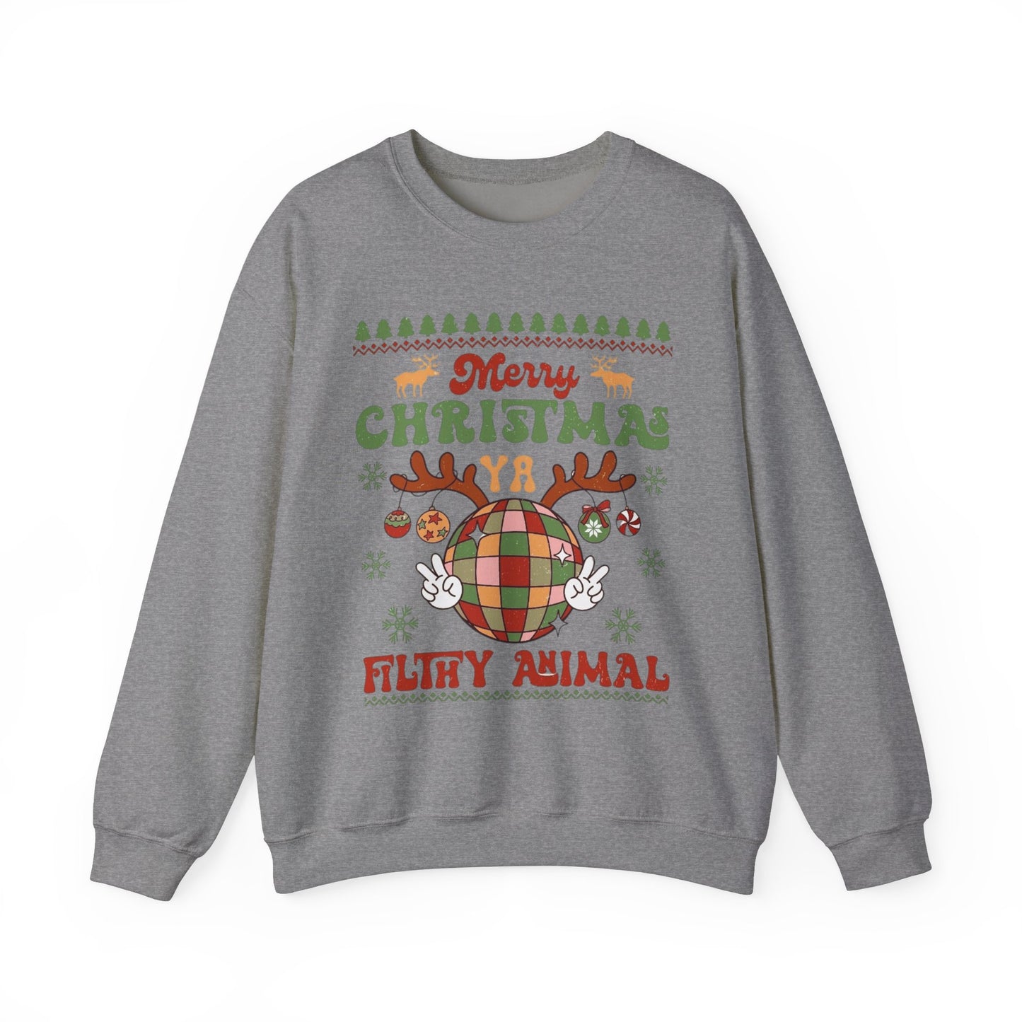 ITS CHRISTMAS YOU FILTHY ANIMAL - Unisex Heavy Blend™ Crewneck Sweatshirt Printify