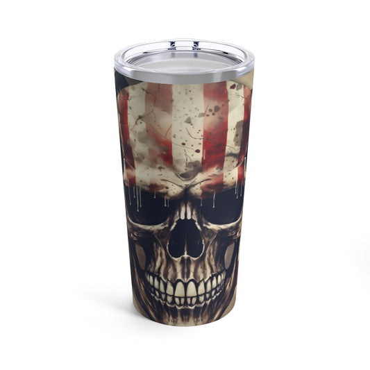 AMERICAN FLAG AND SKULL - Tumbler 20oz - Rock n Royalty Designs