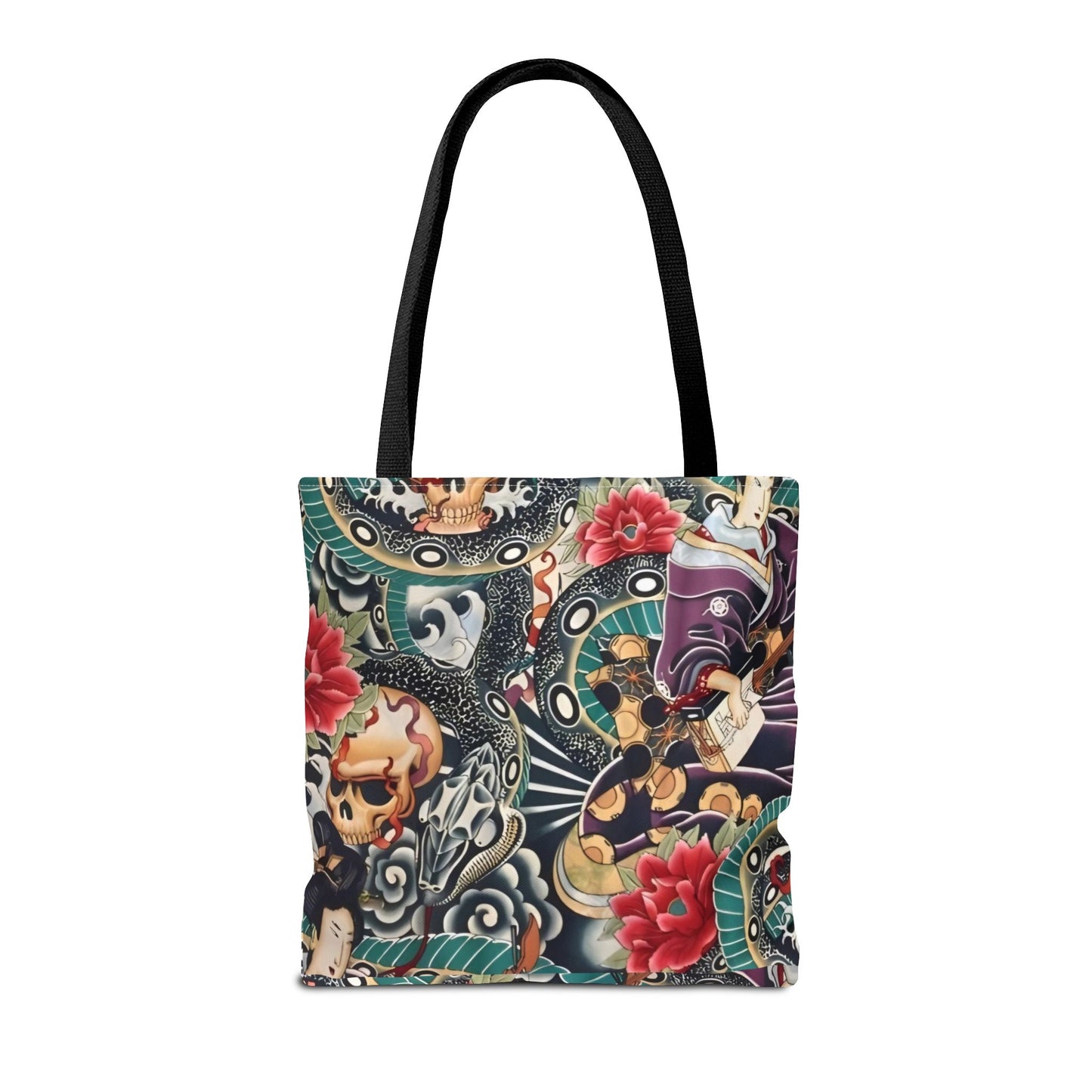 Skull/Snake Abstract - Tote Bag (AOP) - Rock n Royalty Designs