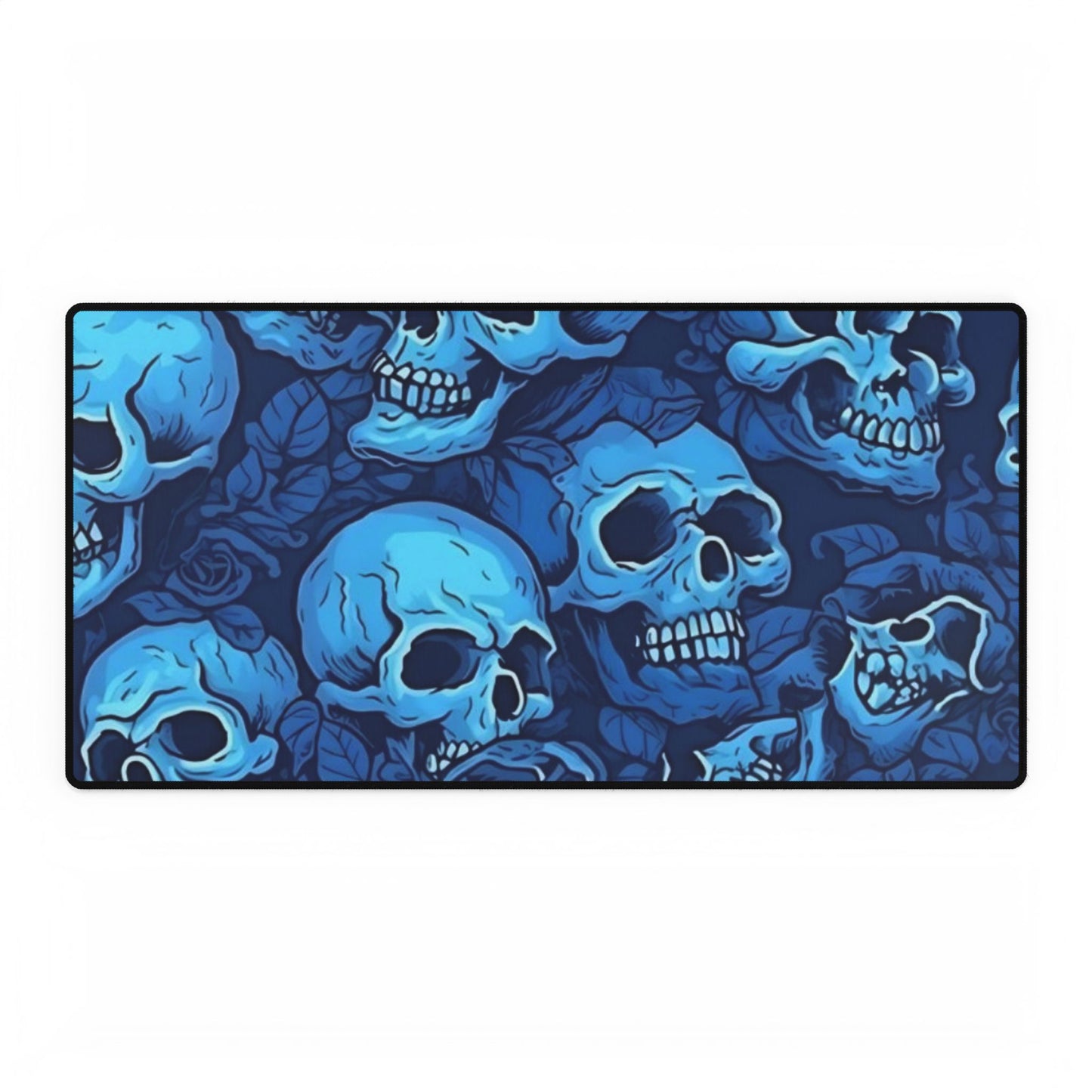 BRIGHT BLUE SKULLS - Desk Mats - Rock n Royalty Designs