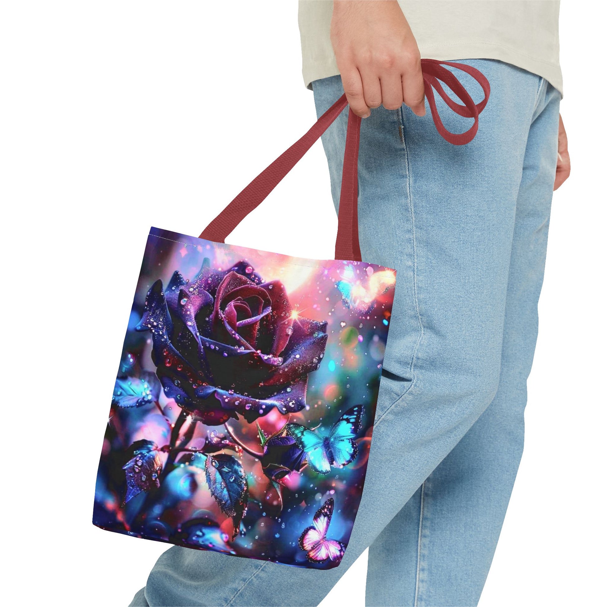 THREE BRIGHT FLOWER DESIGNS - Tote Bag (AOP) - Rock n Royalty Designs