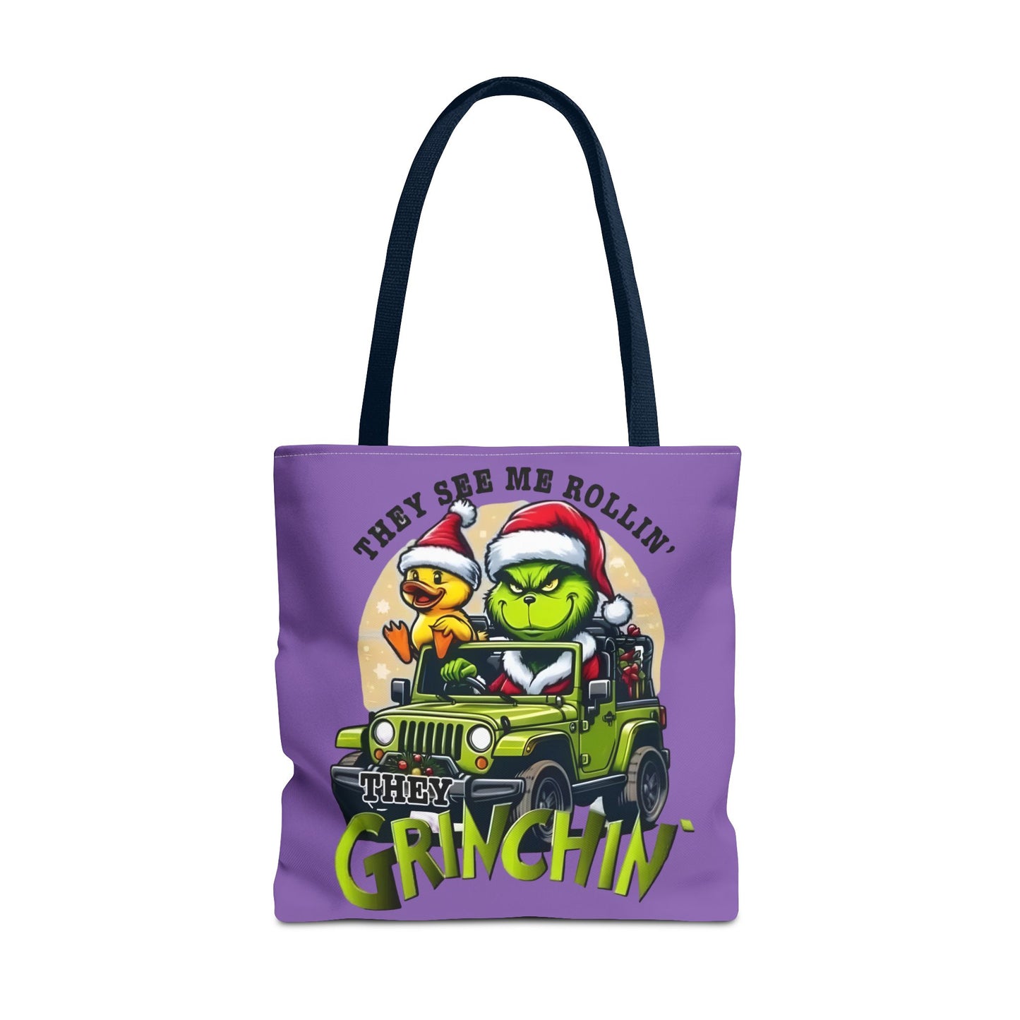 Funny Grinch Tote Bag - They see me Rollin, they Hàtin Printify