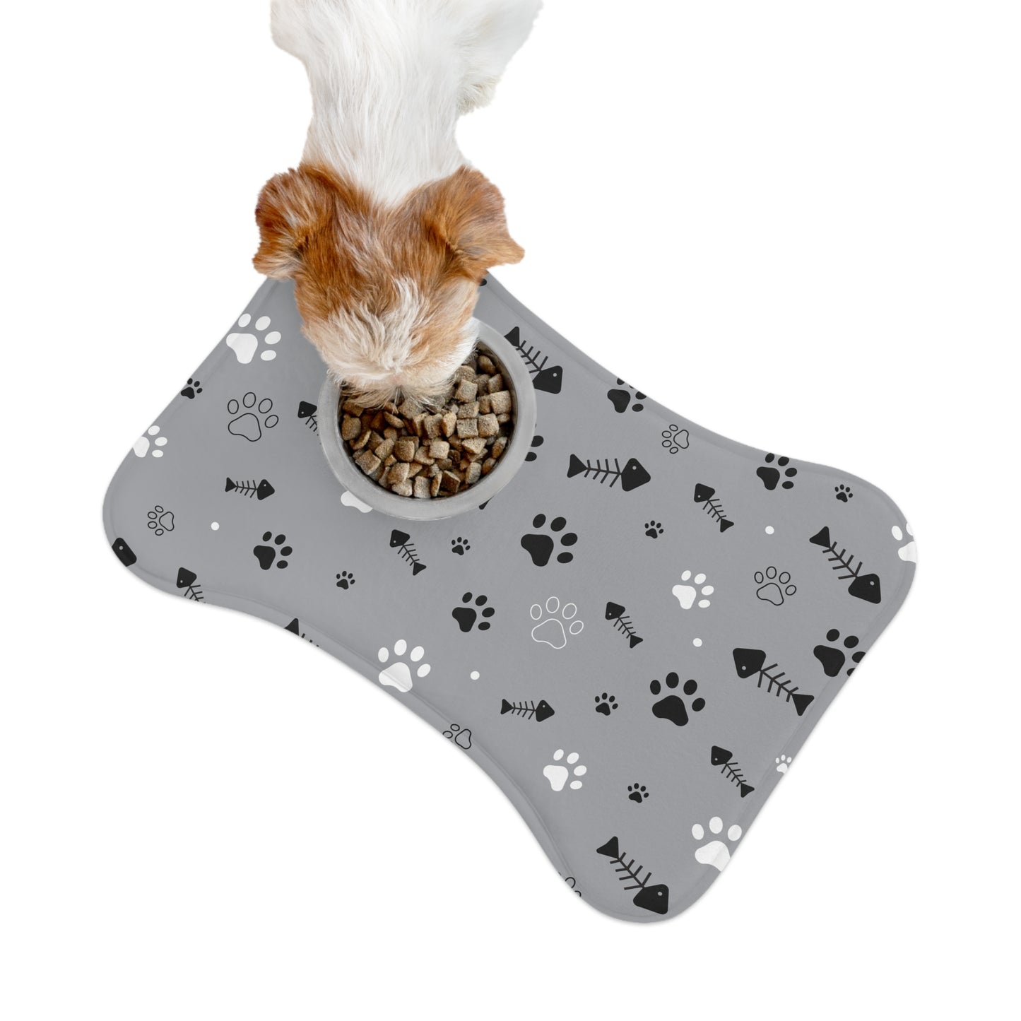 Gray Pet Feeding Mats - Rock n Royalty Designs