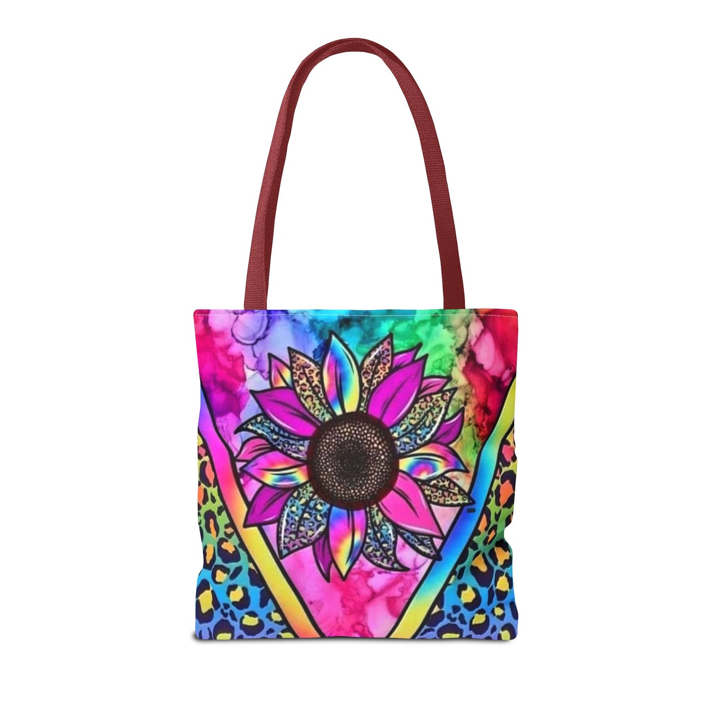 Rainbow Animal, Pink Flower, Rainbow Stripes 3 Designs 3 sizes - Tote Bag (AOP) - Rock n Royalty Designs