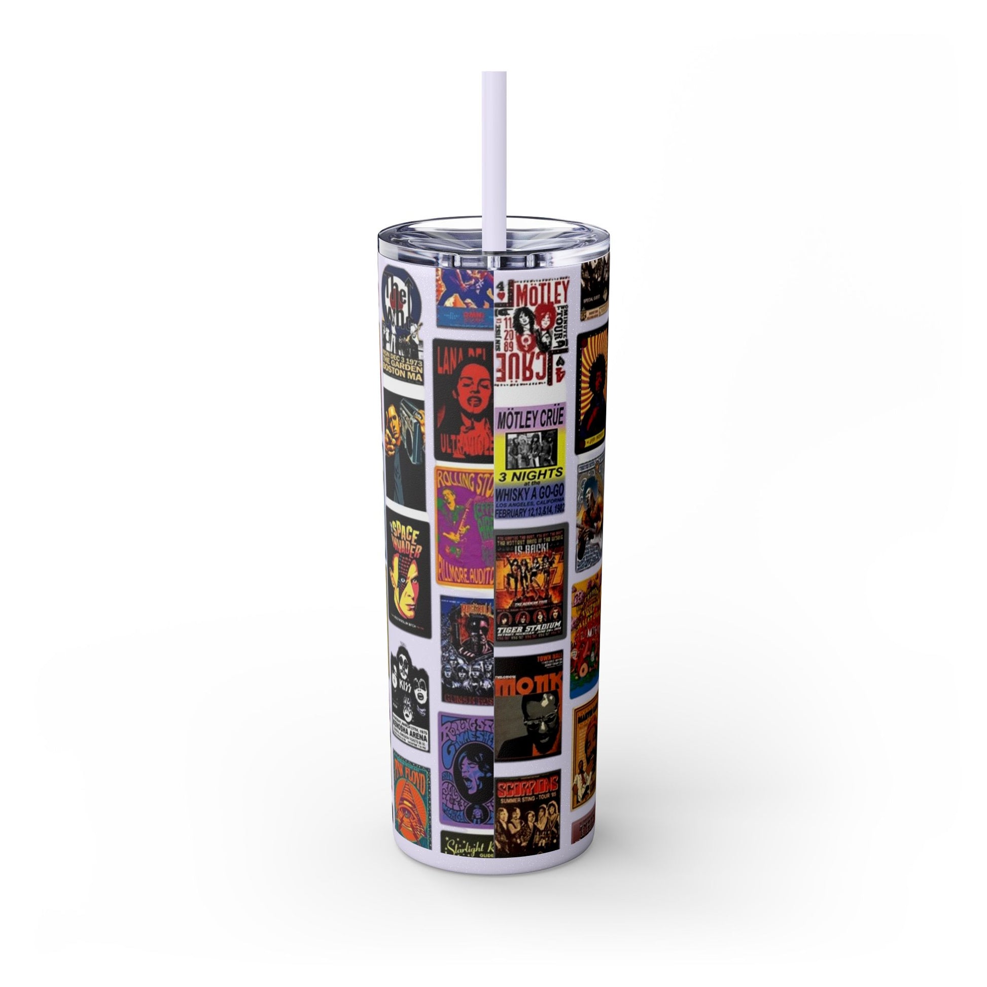 Classic Rock - Skinny Tumbler with Straw, 20oz - Rock n Royalty Designs