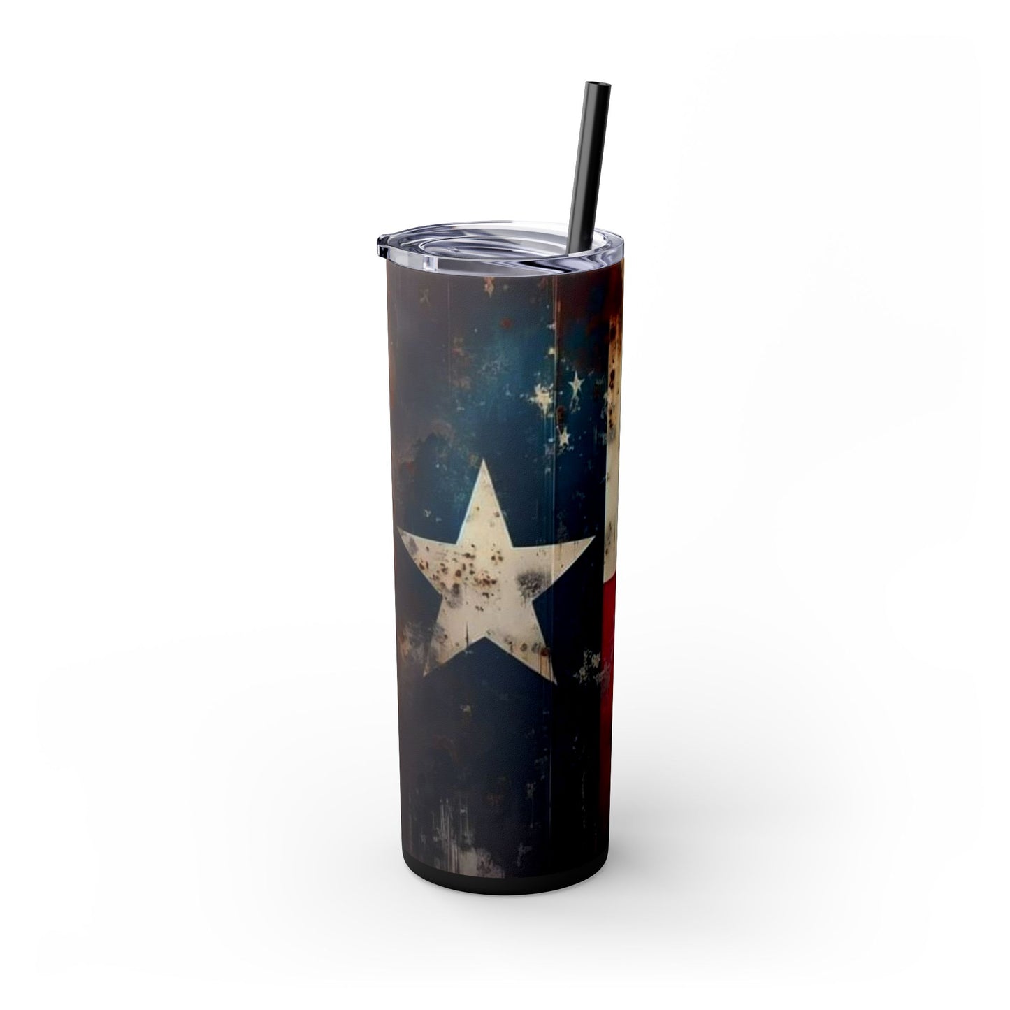 Rust Flag -Skinny Tumbler with Straw, 20oz Printify