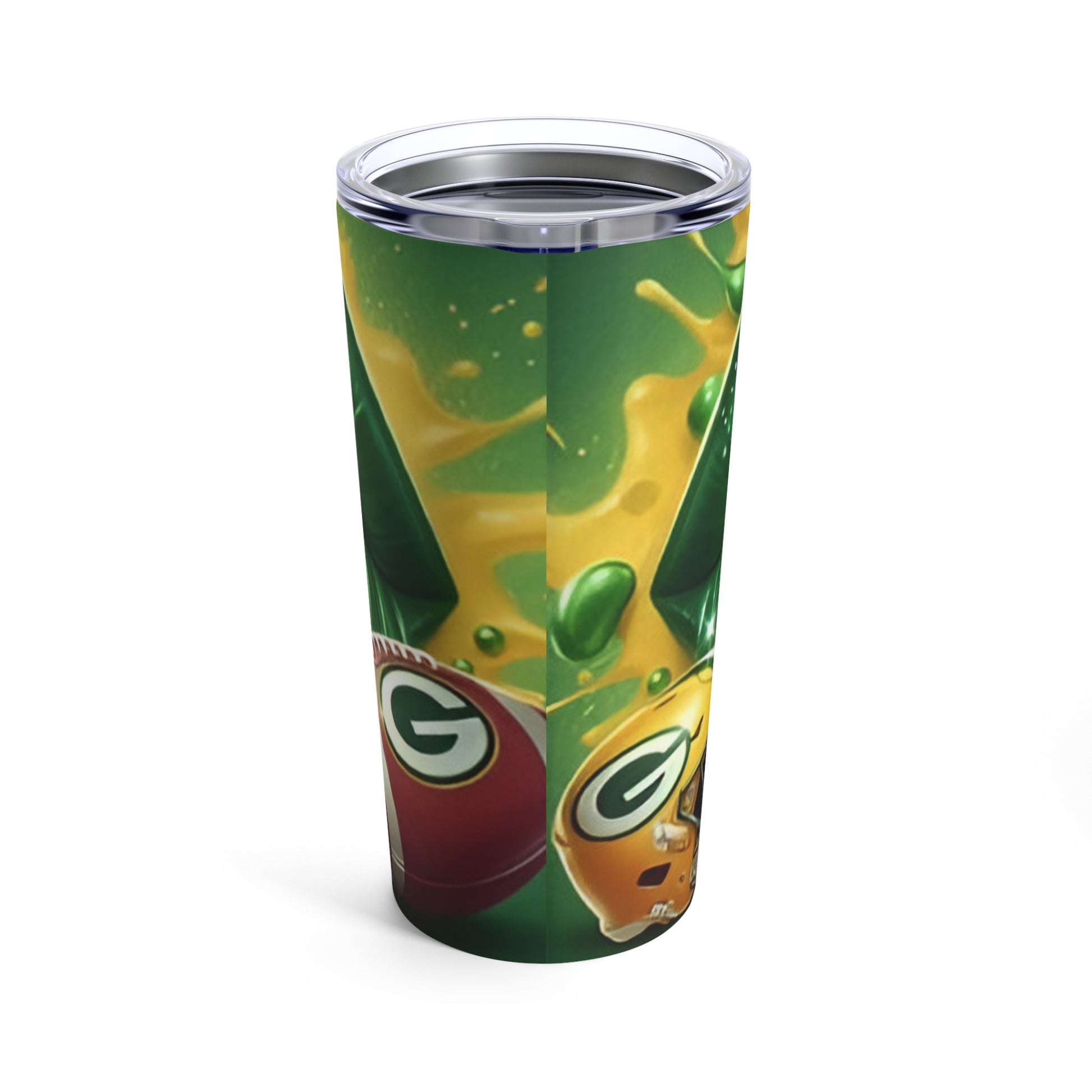 Green Bay Packers 360° Football Tumbler | Go Pack Fan Gear 20oz - Rock n Royalty Designs