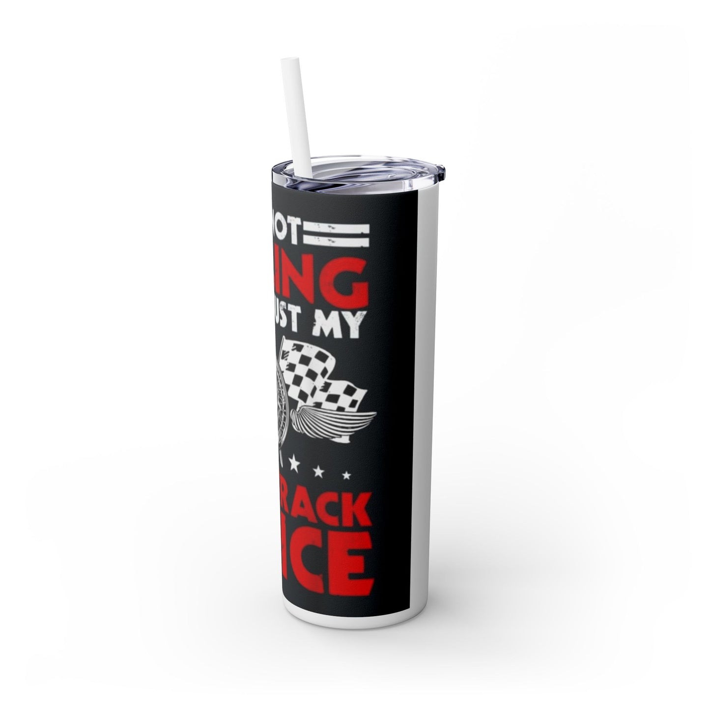 RACING -Skinny Tumbler with Straw, 20oz Printify