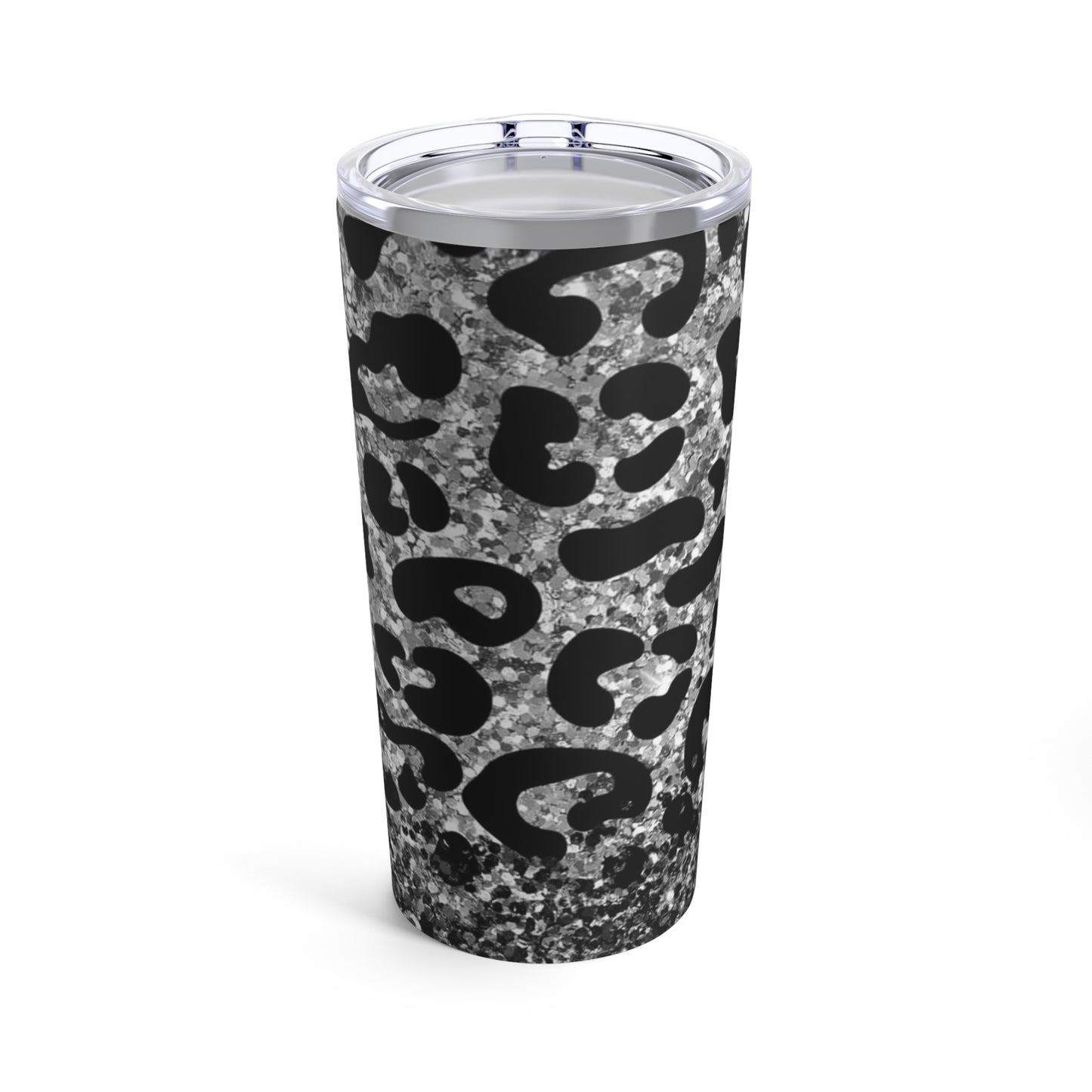 Animal Sparkle Print - Silver/Black - Tumbler 20oz - Rock n Royalty Designs