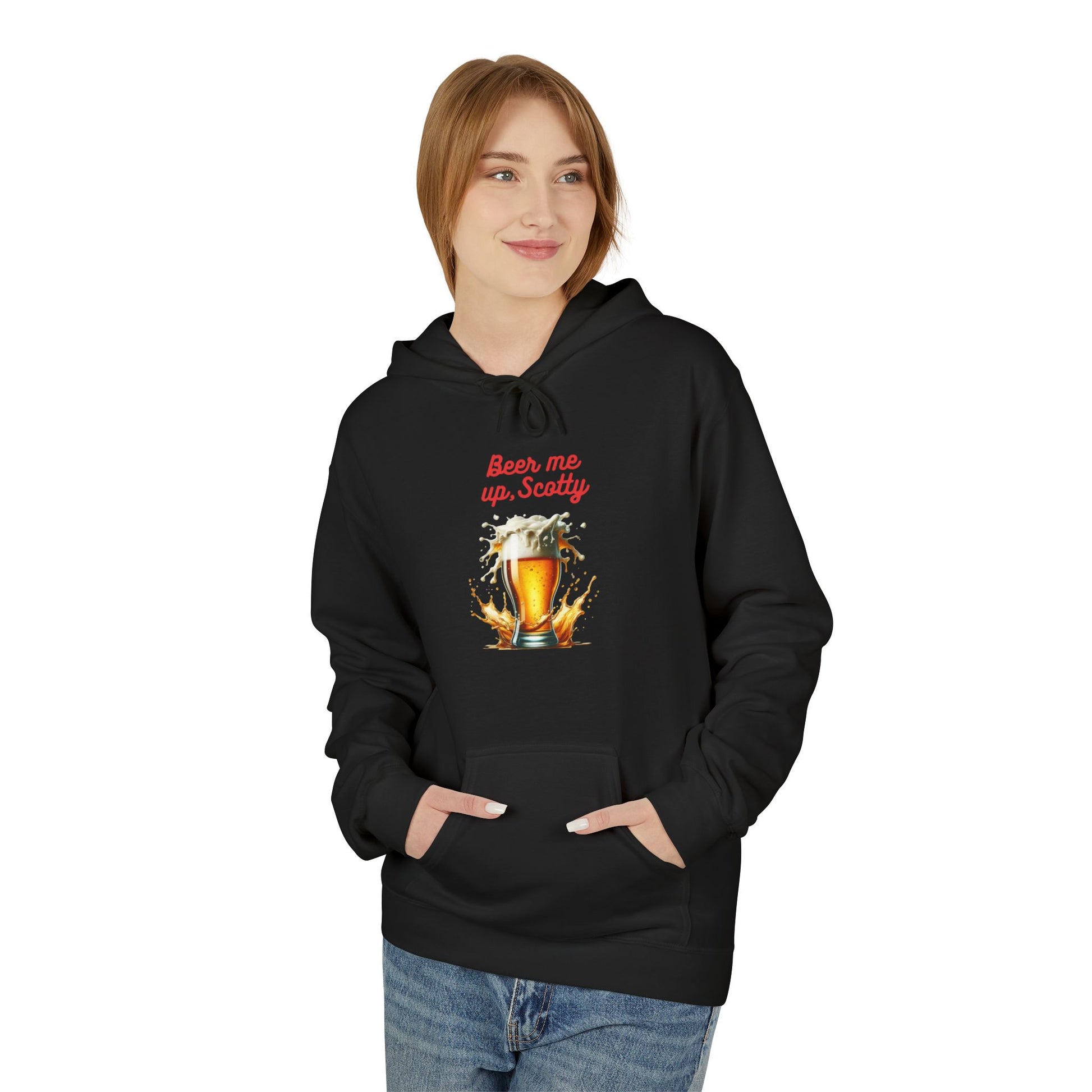 BEER ME UP, SCOTTY, Fleece Hoodie Printify