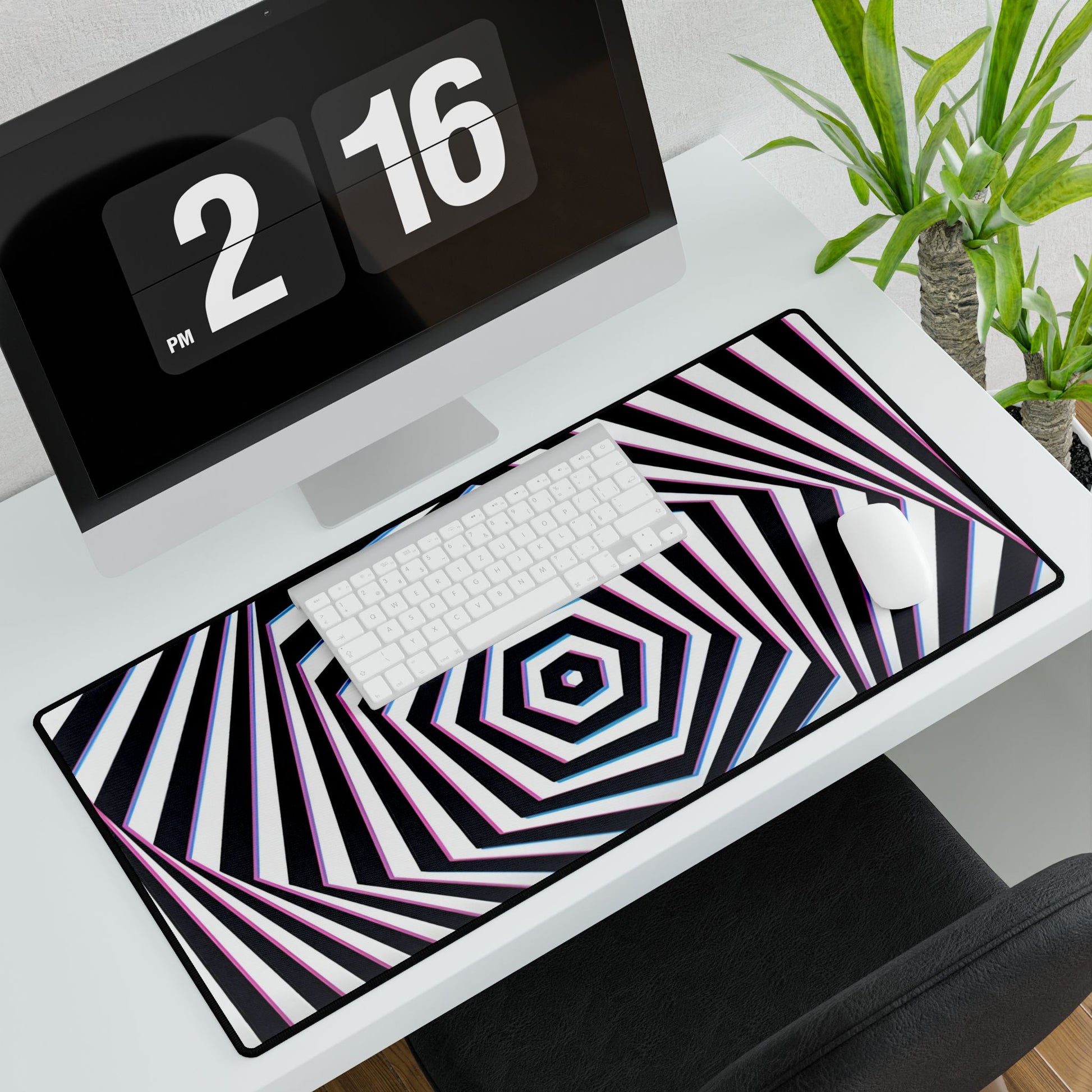 BLK WHT ZOOM- Desk Mats - Rock n Royalty Designs