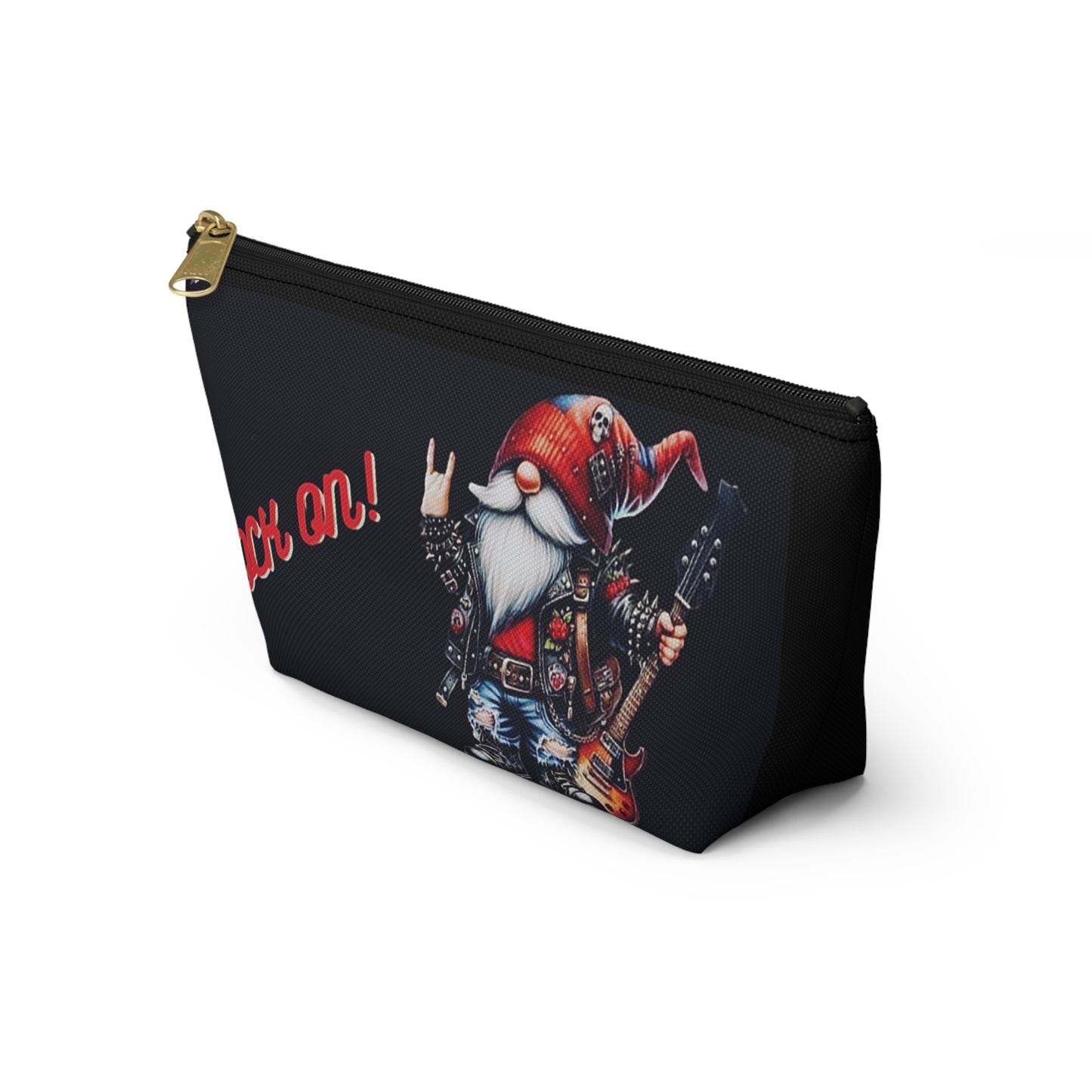 Rock Gnome Makeup Bag | Metal Christmas Toiletry Travel Pouch" Printify