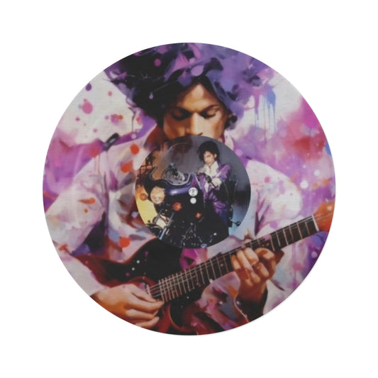 Round Rug"Purple Reign: Exclusive Prince-Inspired Musical inspired / Vibrant Home Decor" Printify