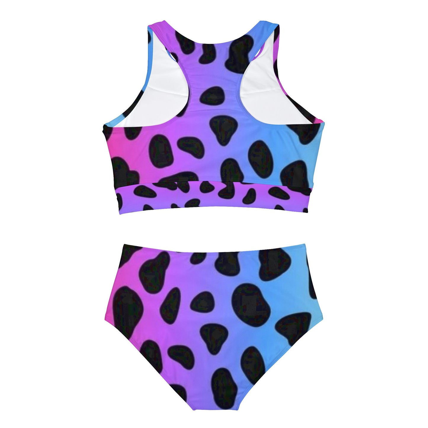 PURP/BLUE ANIMAL PRINT / Sporty Bikini Set (AOP) - Rock n Royalty Designs