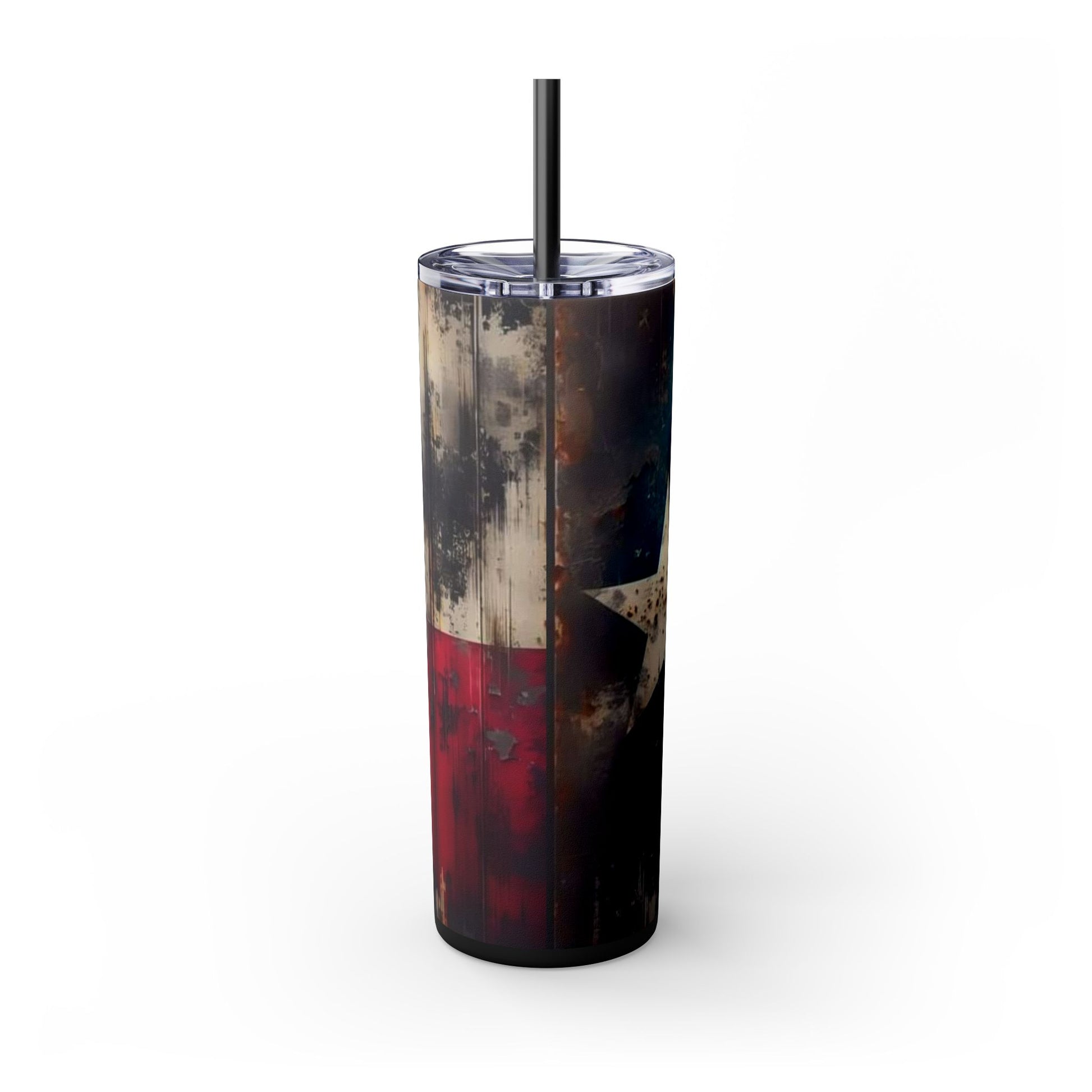 Rust Flag -Skinny Tumbler with Straw, 20oz Printify