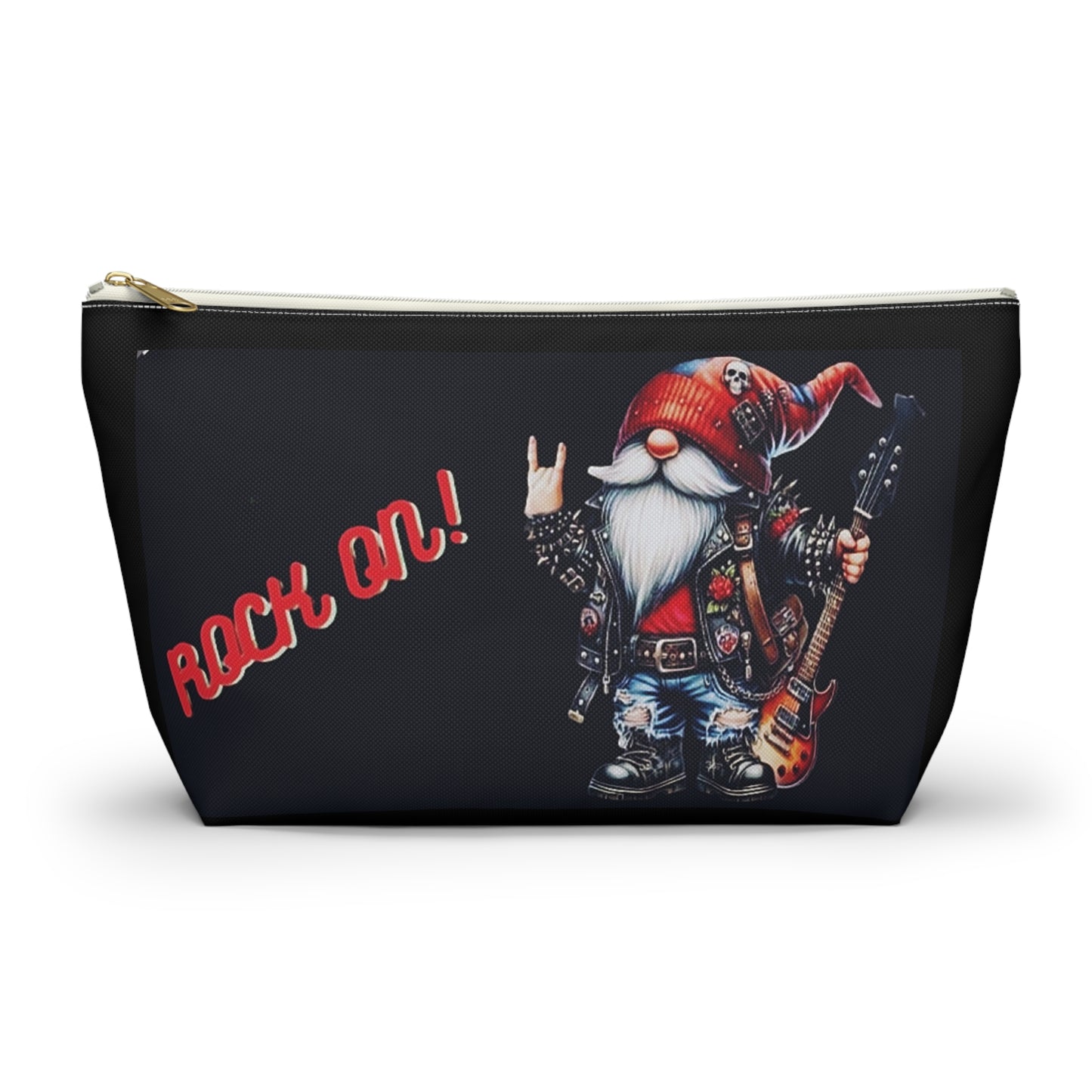 Rock Gnome Makeup Bag | Metal Christmas Toiletry Travel Pouch" Printify