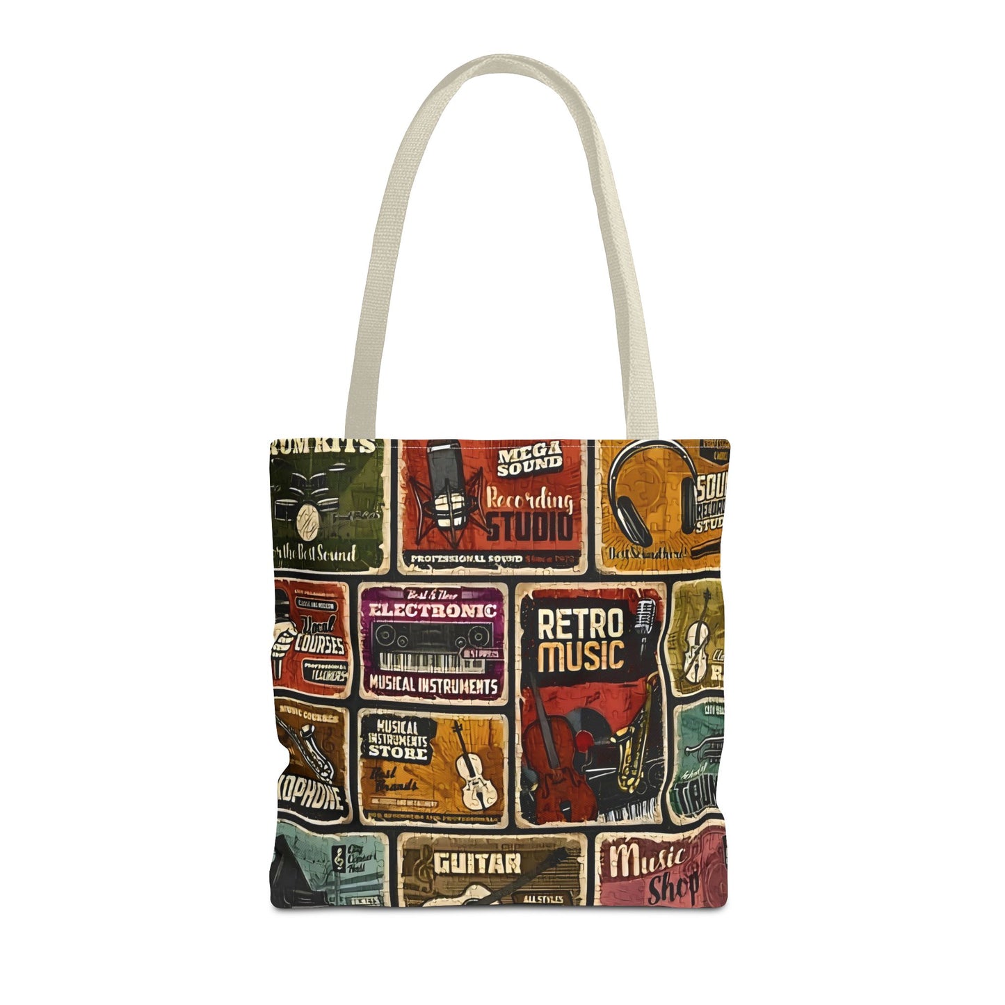 Retro Music - Tote Bag (AOP) - Rock n Royalty Designs