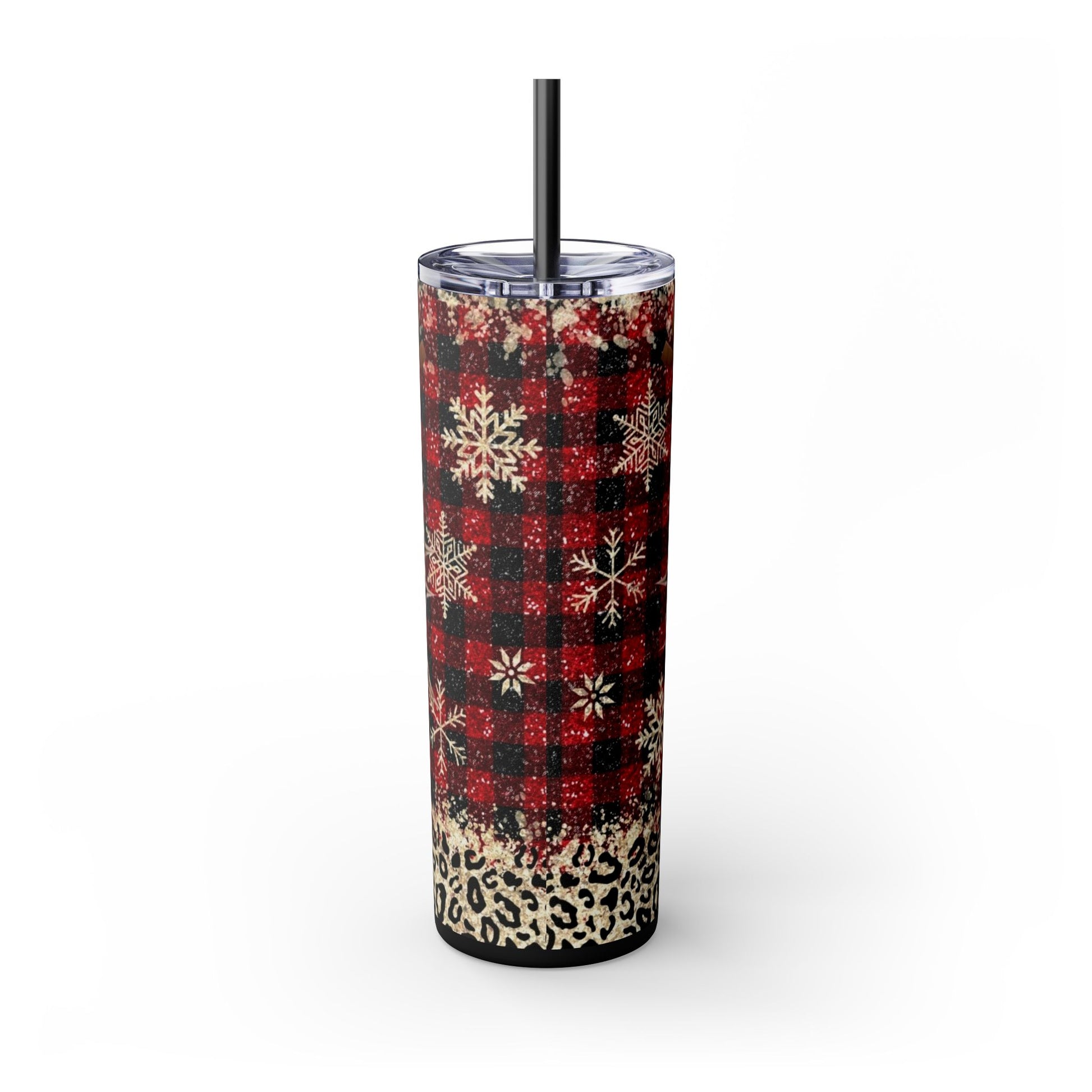 Reindeer Tumbler with Straw, 20oz Printify