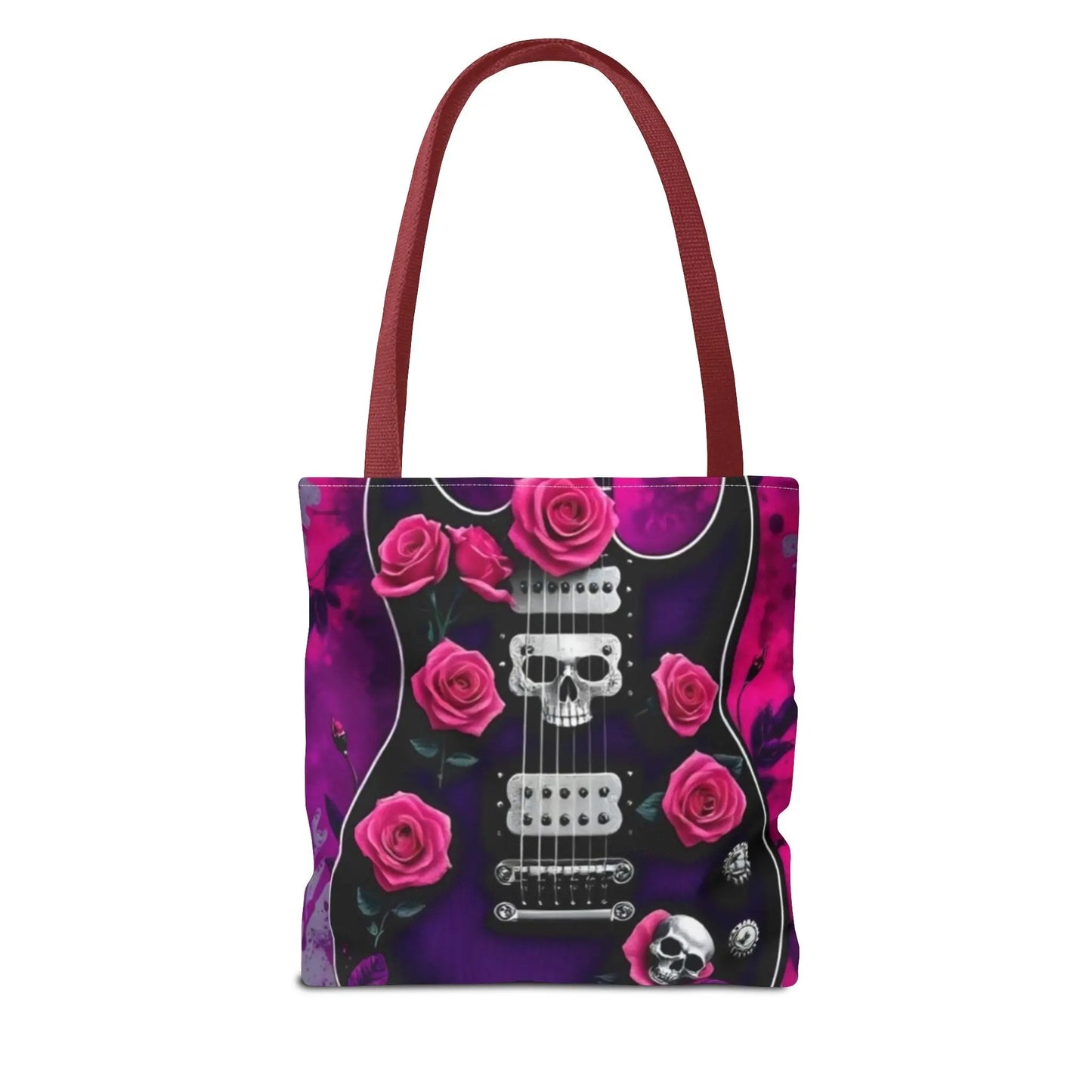 PurpleGuitar Skull Tote Bag (AOP) - Rock n Royalty Designs