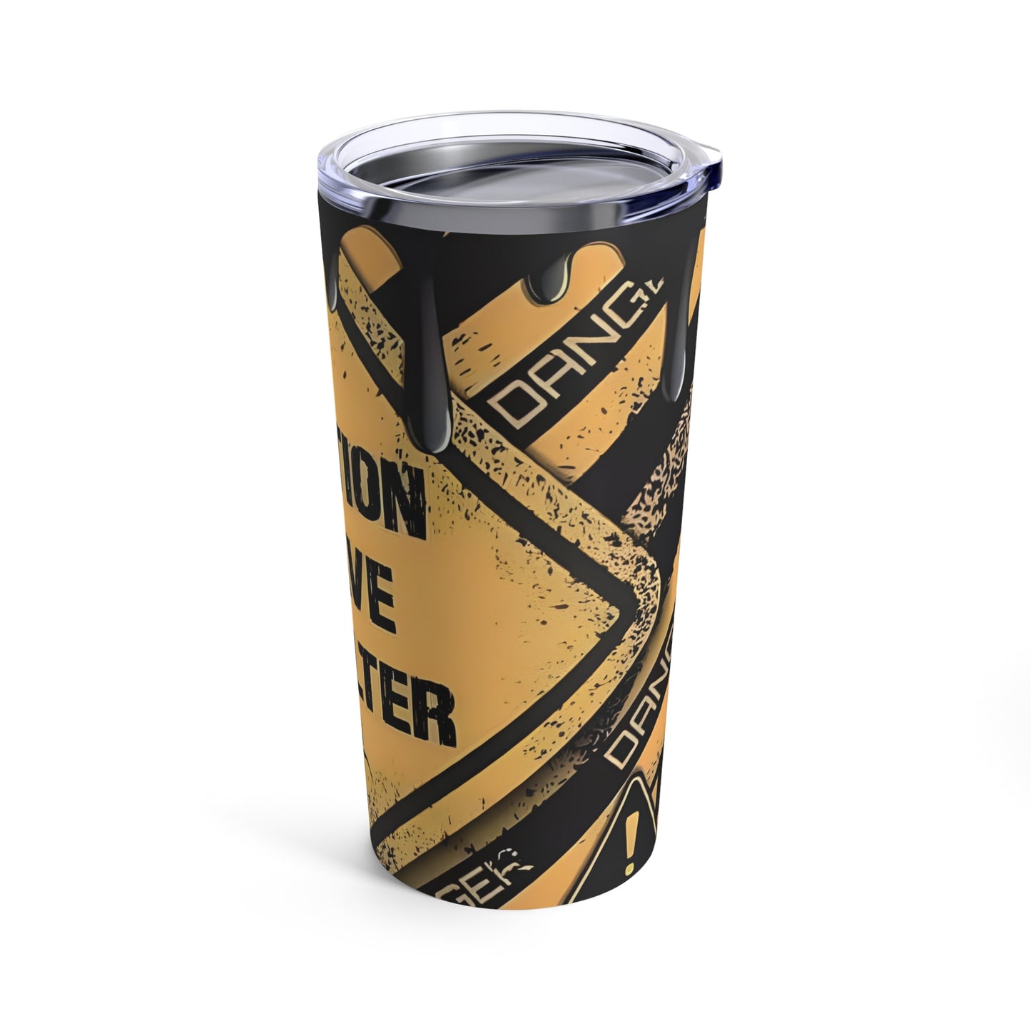 CAUTION No Filter Travel Mug Printify